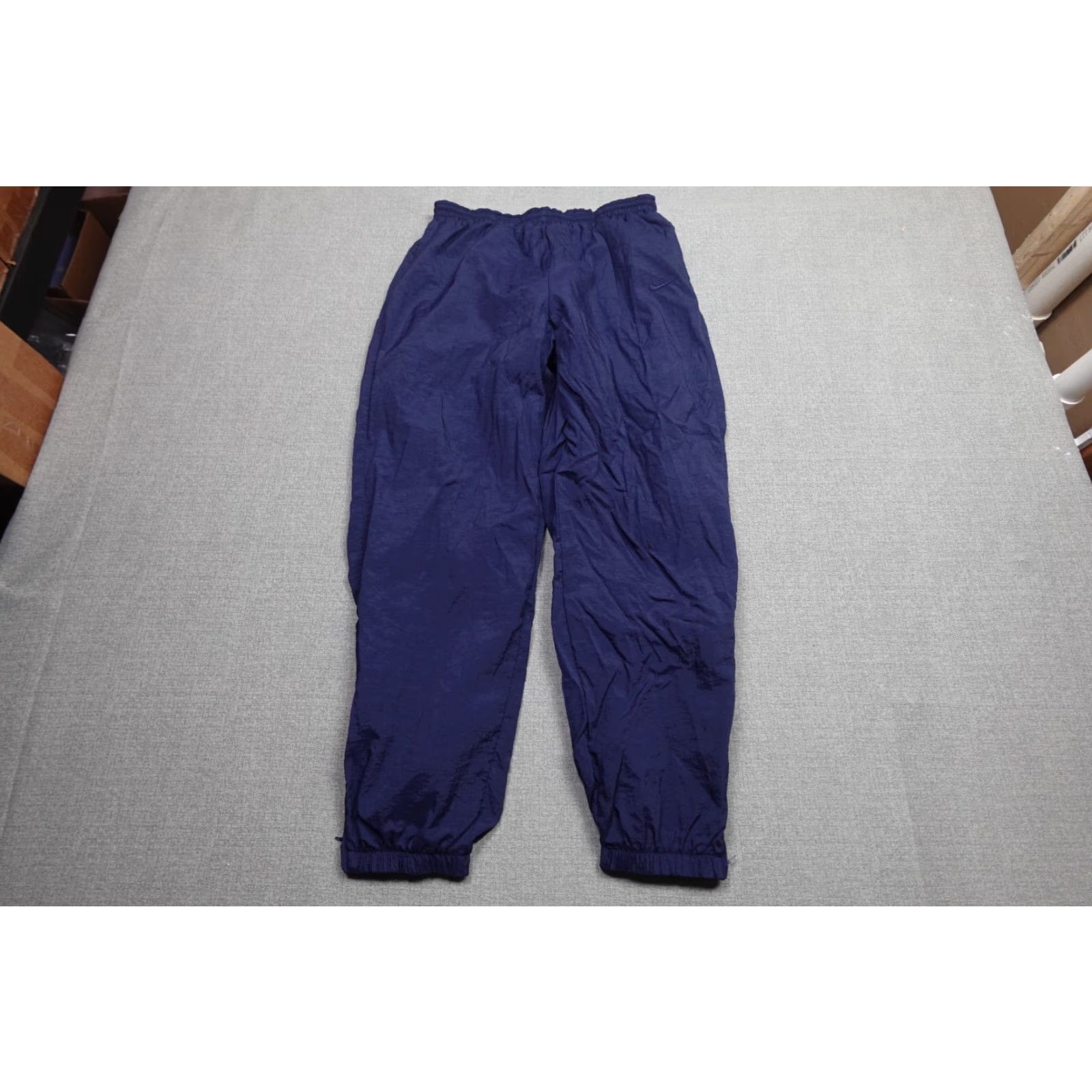 Nike VINTAGE Nike Track Pants Mens XL Blue Lined Baggy Swishy Running Drawstring Size US 32 / EU 48 - 2 Thumbnail