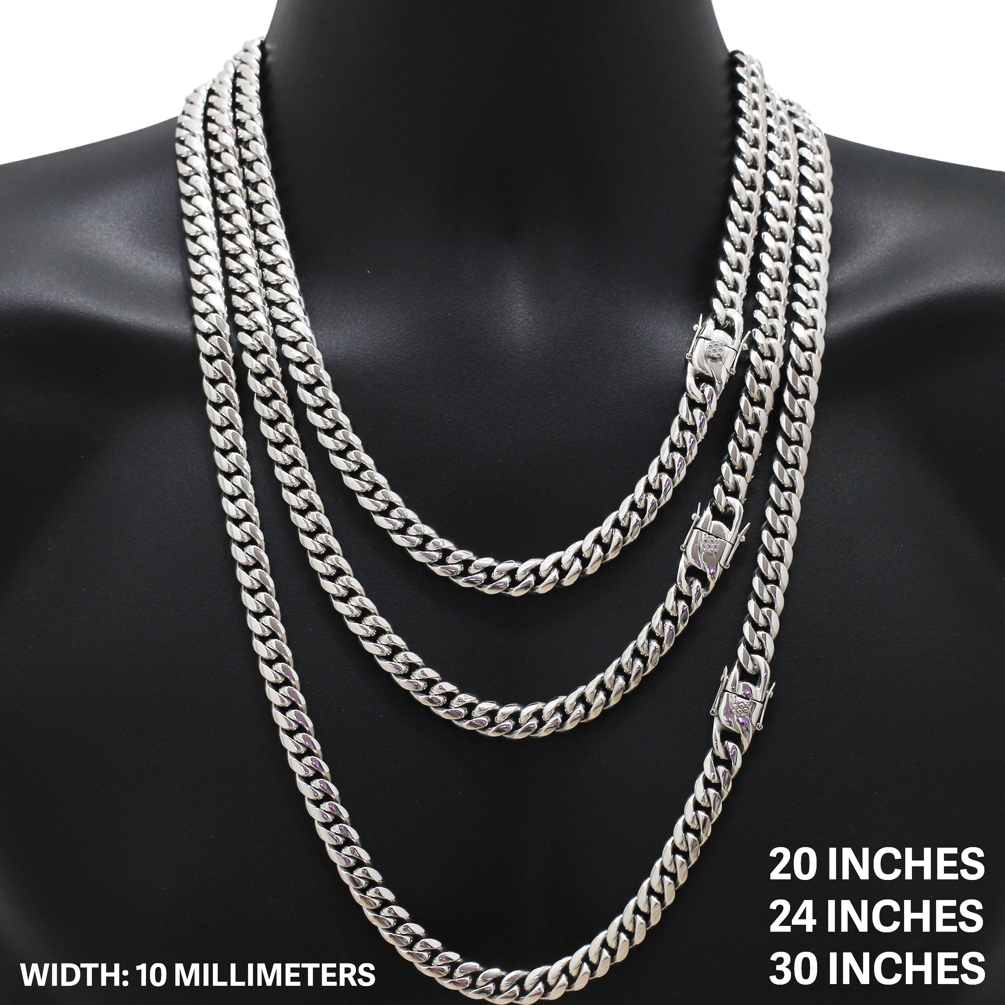 Other 316L Stainless Steel 10mm Miami Cuban Link Chain Necklace24" Size ONE SIZE - 1 Thumbnail