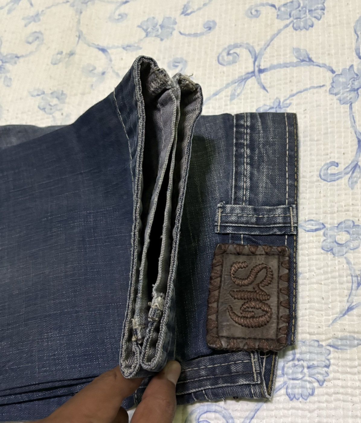 Vintage S19 Streetwear Jeans Distressed Denim Size US 32 / EU 48 - 16 Thumbnail