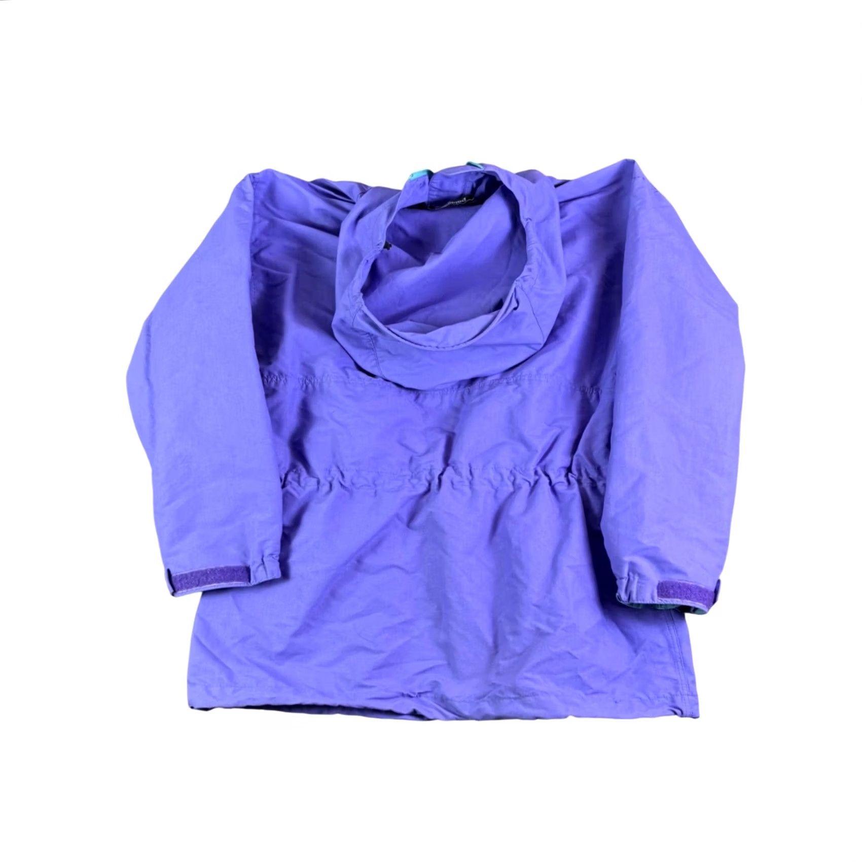 Patagonia VINTAGE Patagonia Anorak Jacket Purple Teal Hooded Drawstring Pullover Size 8 Windbreaker Womens Sweatshirt (Jacket) Size M / US 6-8 / IT 42-44 - 2 Thumbnail