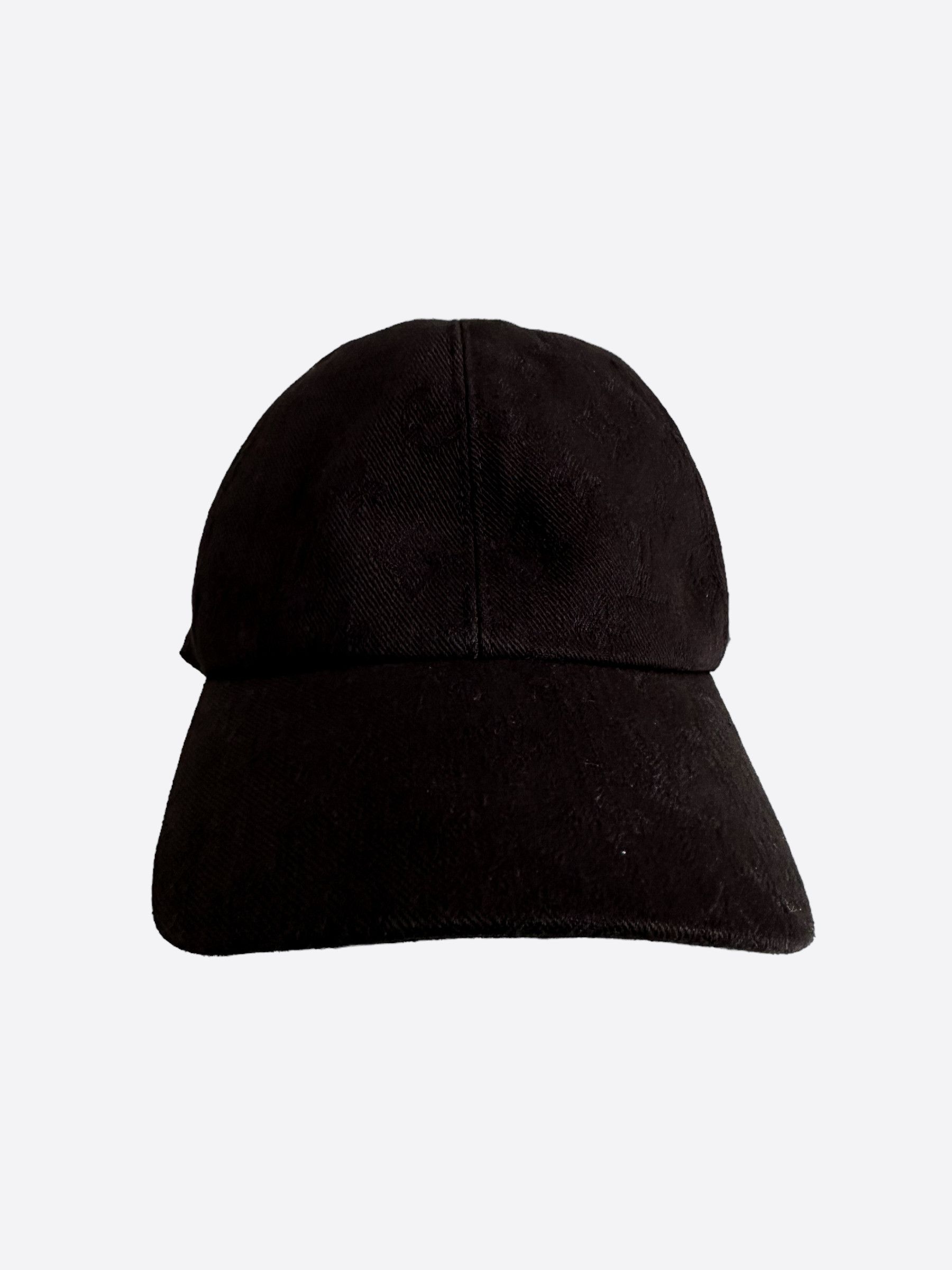 image of Louis Vuitton Black Monogram Essential Cap, Men's