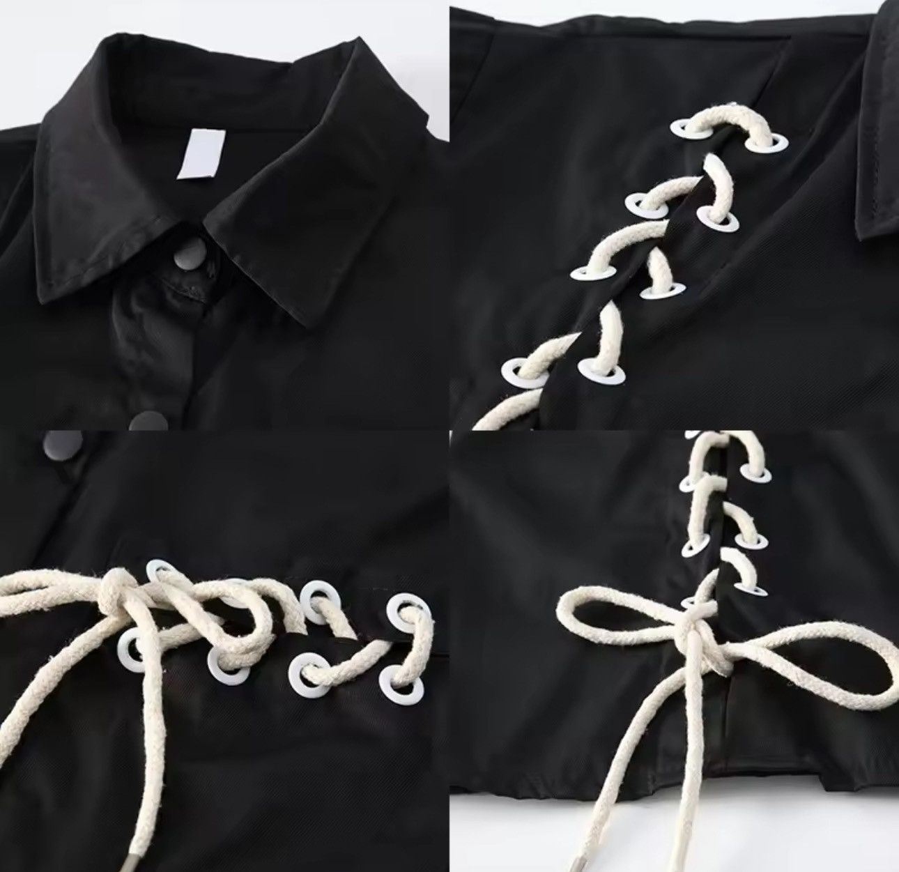 Designer Punk Gothic Loose Retro Women’s Casual Layered Blouse Shirt Size S / US 4 / IT 40 - 3 Thumbnail