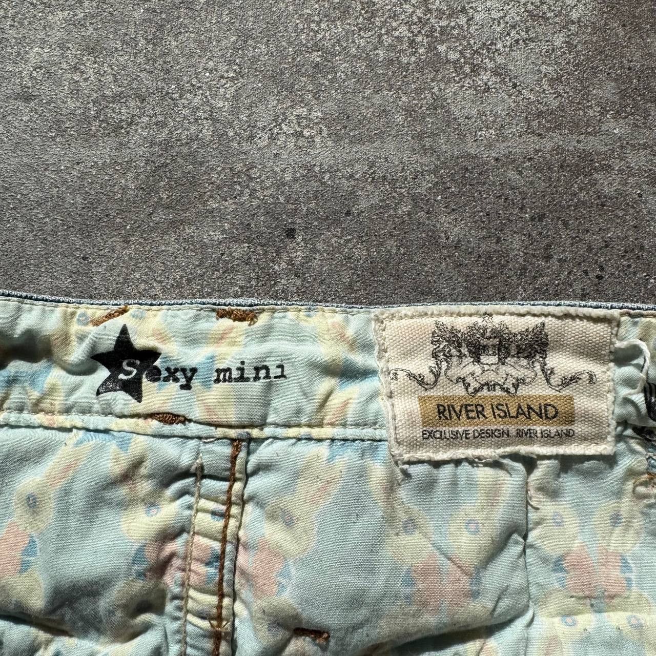 20471120 Y2K Super Sexy Vintage Distressed Denim Mini Skirt Size 32" / US 10 / IT 46 - 8 Thumbnail