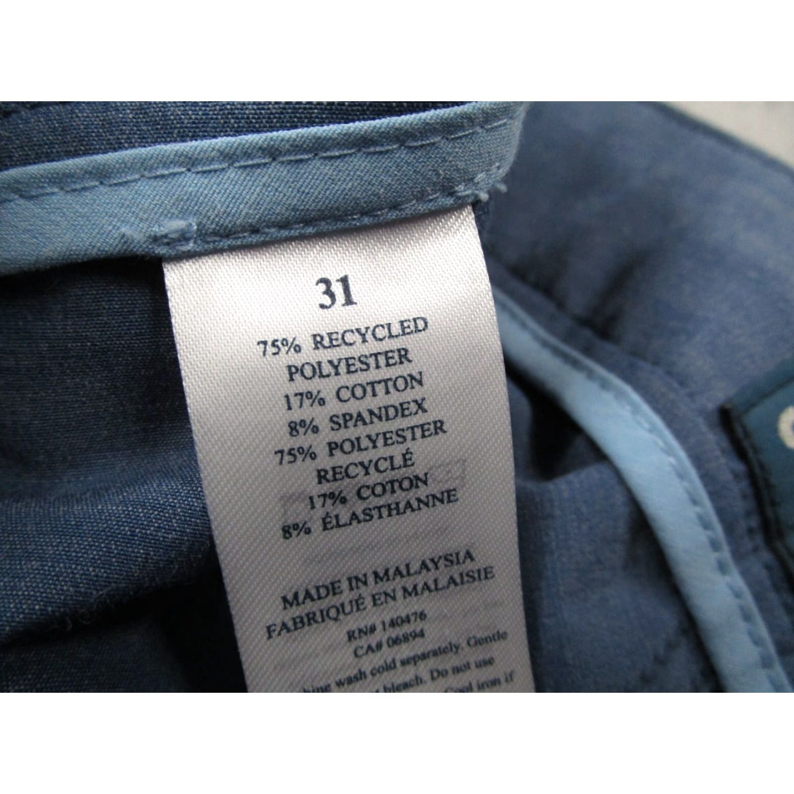 Faherty Faherty Shorts 31 Mens Blue 9" Casual Hybrid Beach Travel Walk Golf Size US 31 - 3 Thumbnail