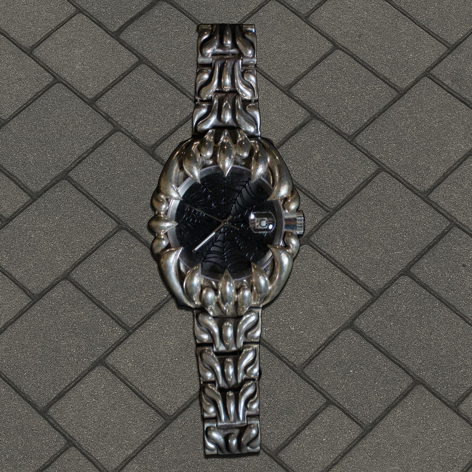 Alabaster Industries Alabaster Industries Black Spiderweb Silver Watch Size ONE SIZE - 1 Thumbnail