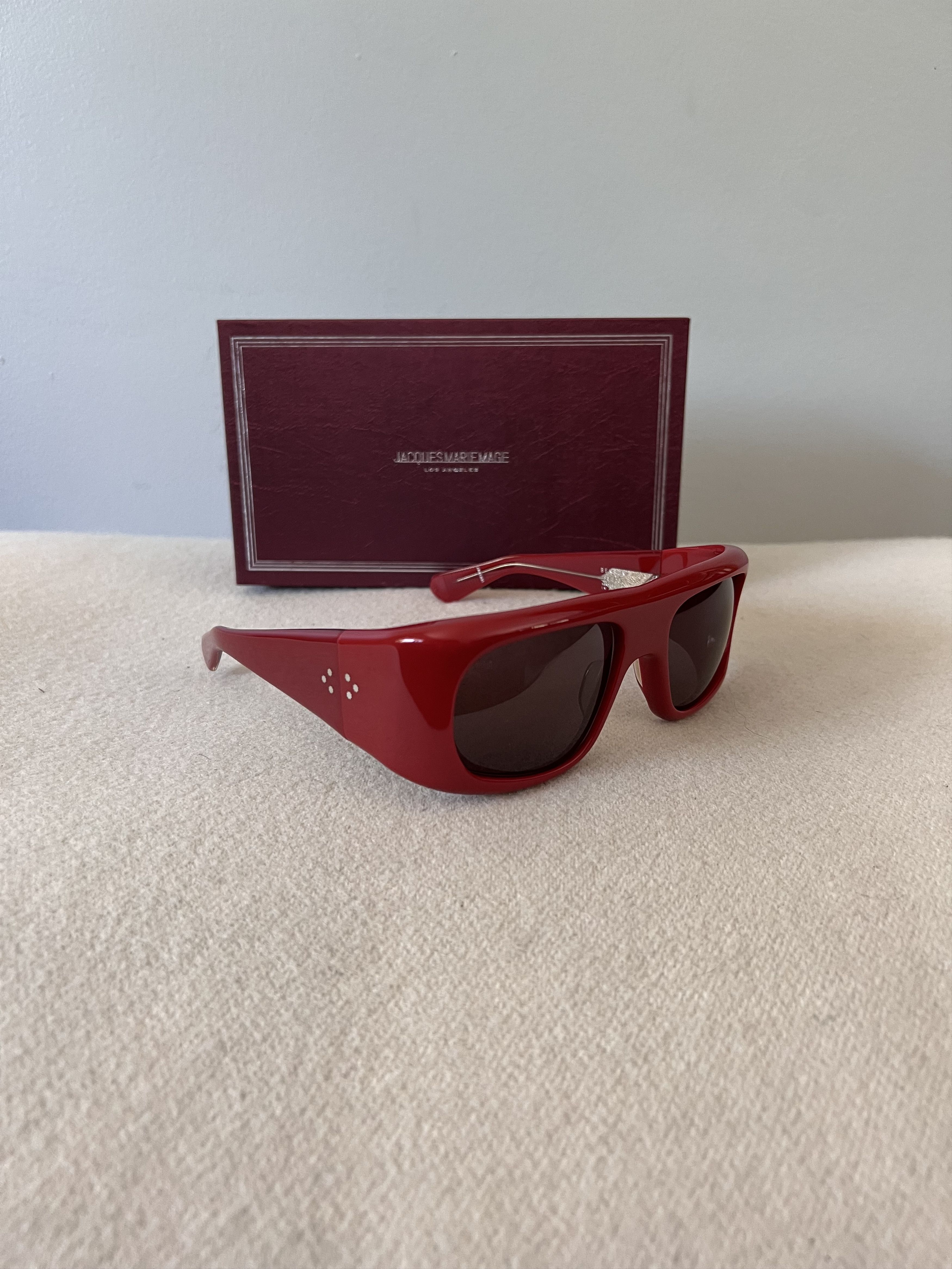 Jacques Marie Mage Jacques Marie Mage Benson Sunglasses in Vermillion Red Size ONE SIZE - 2 Thumbnail