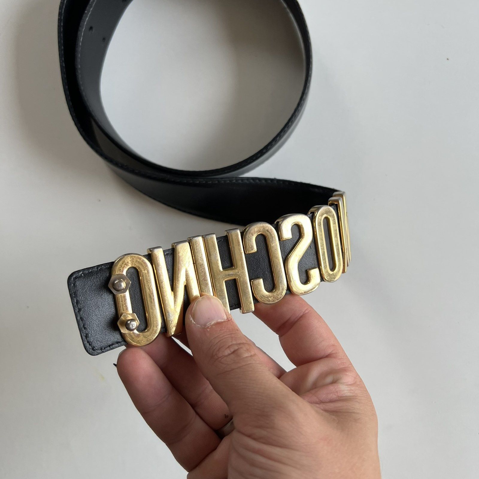 Moschino Moschino Gold Belt Buckle Size ONE SIZE - 2 Thumbnail