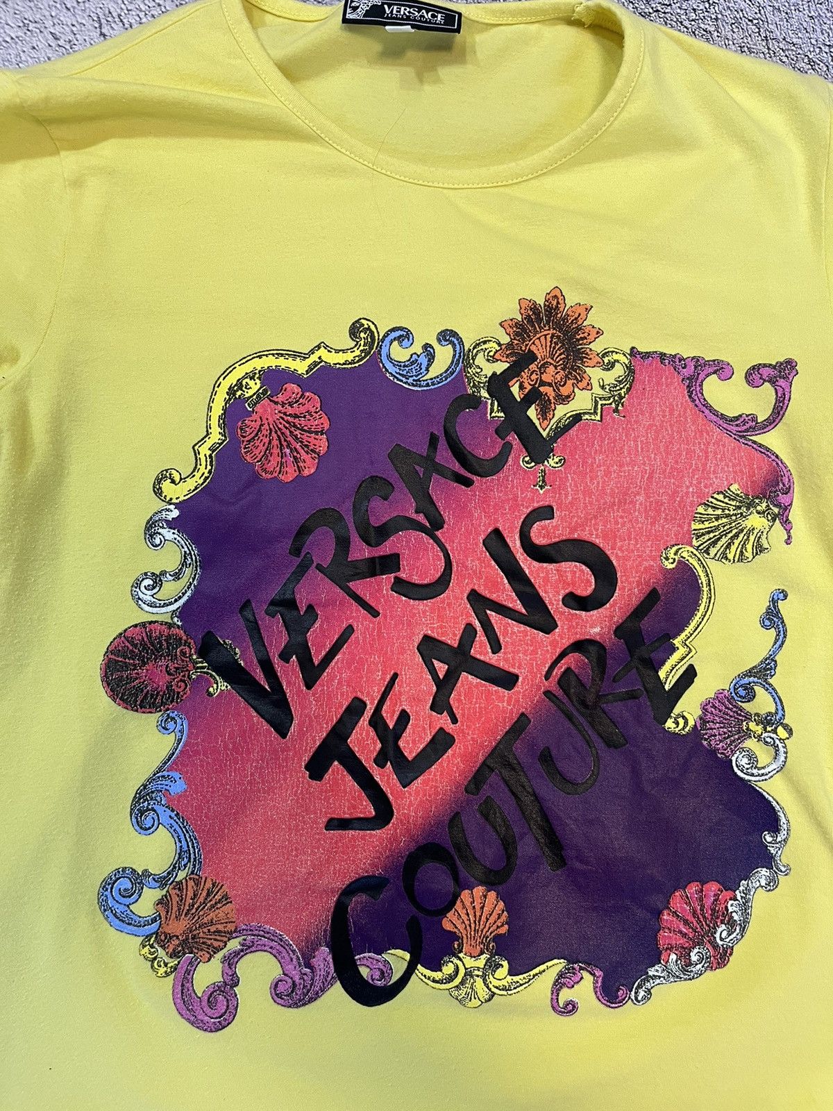 Versace Jeans Couture Versace Jeans Couture Yellow Floral Long Sleeve Top M Stretc Size M / US 6-8 / IT 42-44 - 14 Thumbnail