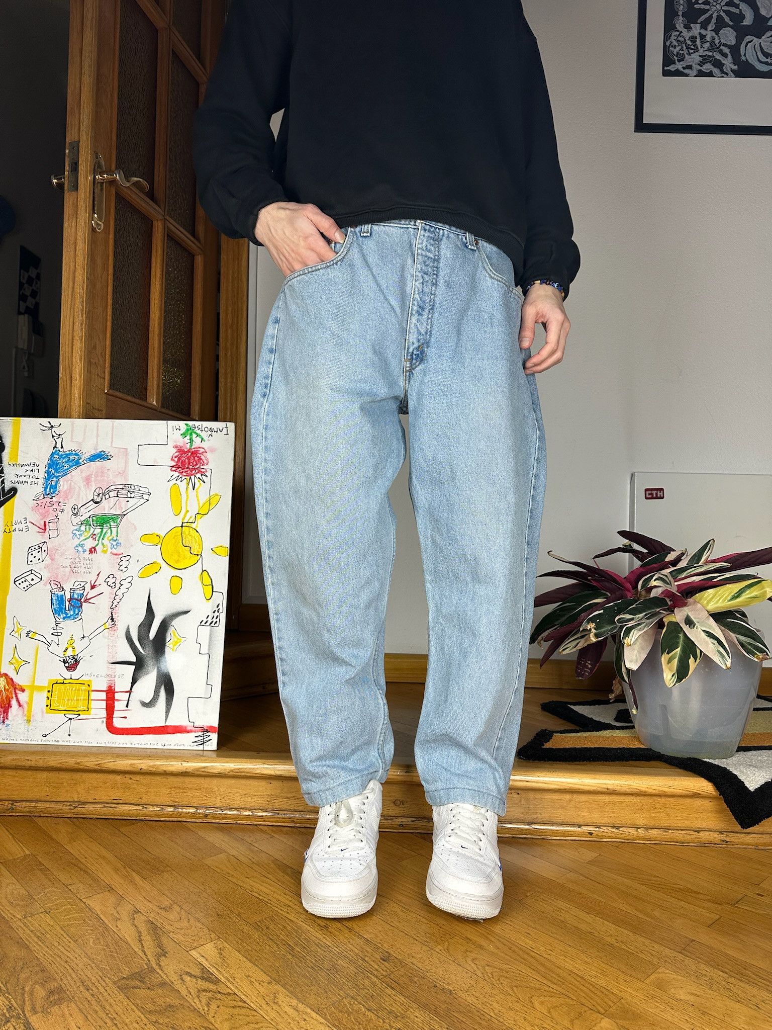 Levi's 90s Levi’s 615 Orange Tab Denim Jeans Vintage Size US 36 / EU 52 - 4 Thumbnail