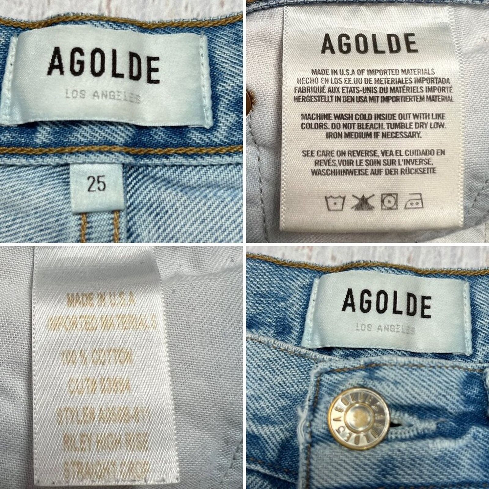 Agolde AGOLDE Riley High Rise Straight Crop Jeans WOMENS 25 USA Size 25" / US 0 / IT 36 - 3 Thumbnail