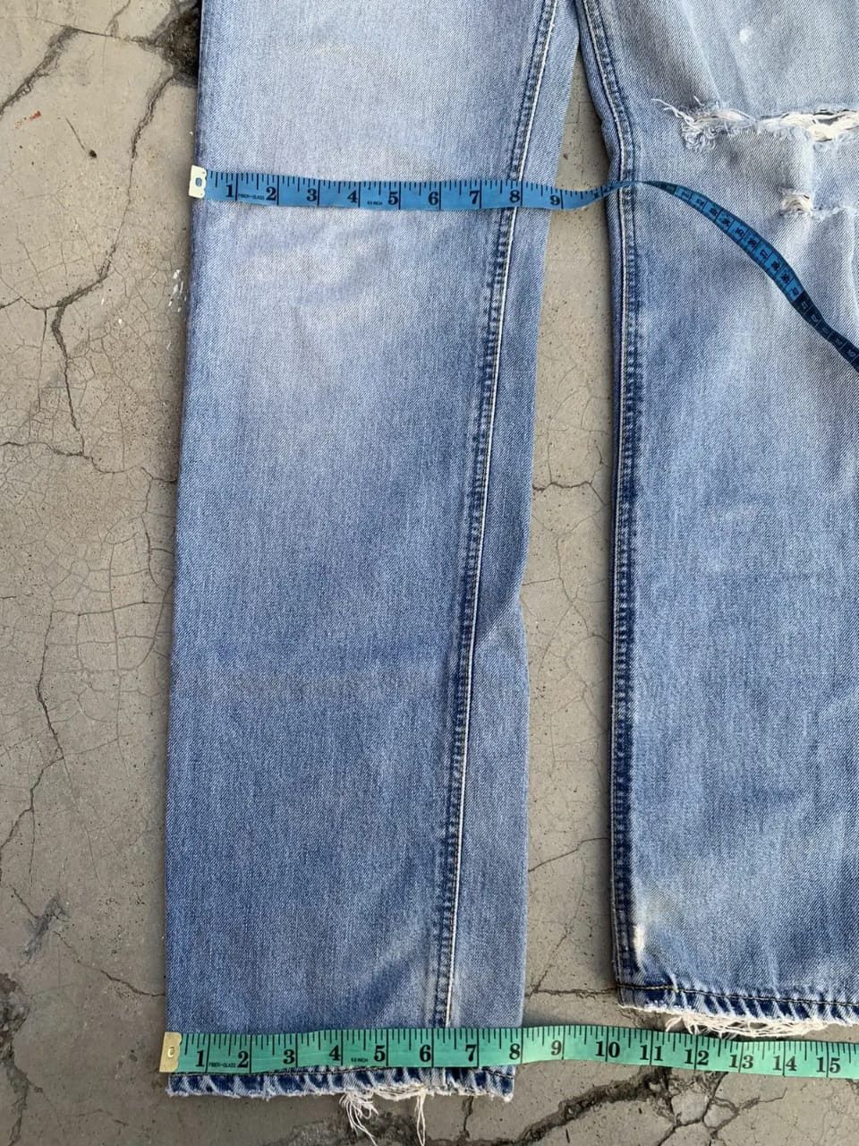 Lee Distressed vintage LEE RIDER faded blue. Size US 28 / EU 44 - 6 Thumbnail
