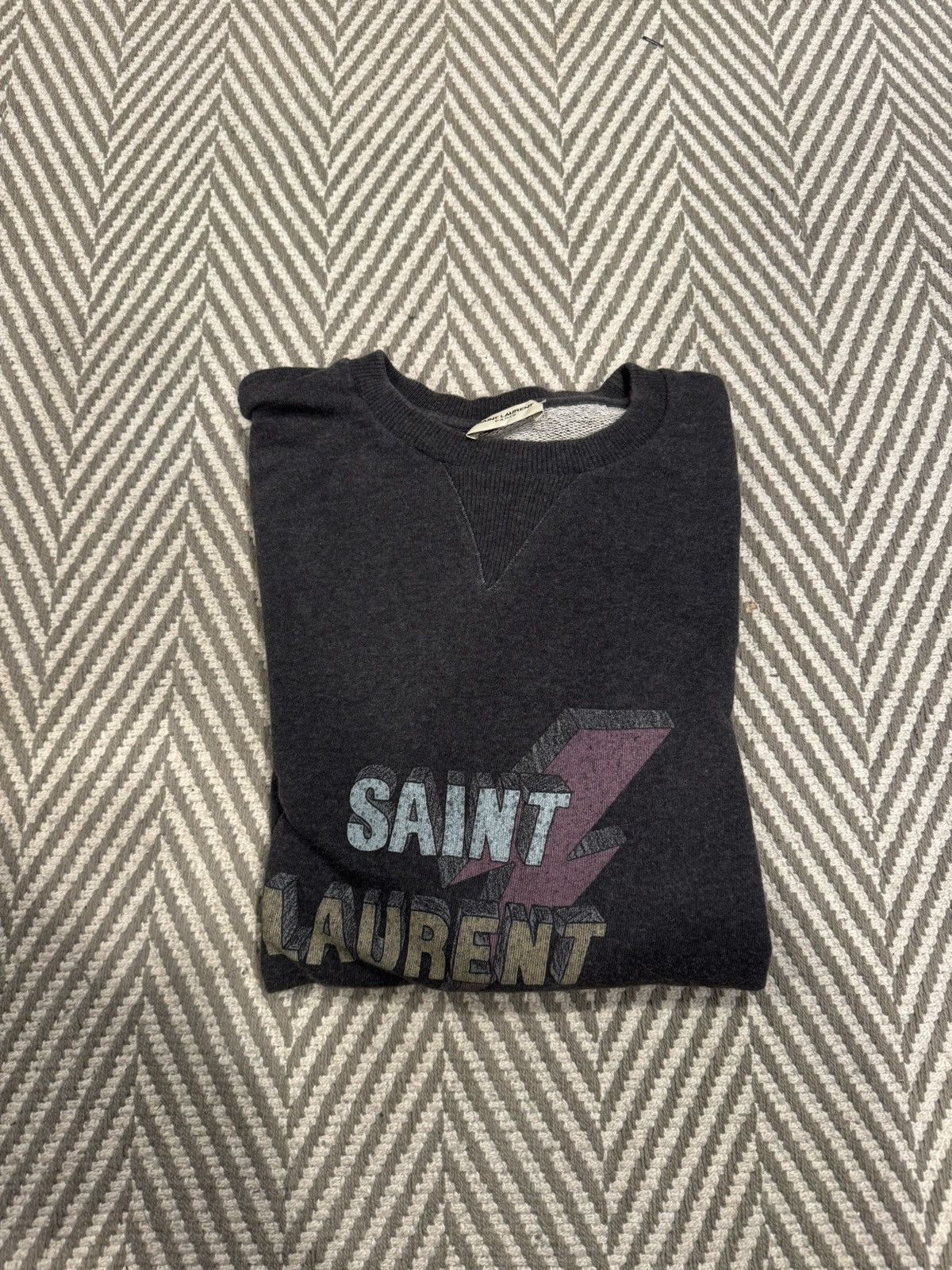 Saint Laurent Paris Saint Laurent Paris Crewneck Size US S / EU 44-46 / 1 - 2 Thumbnail