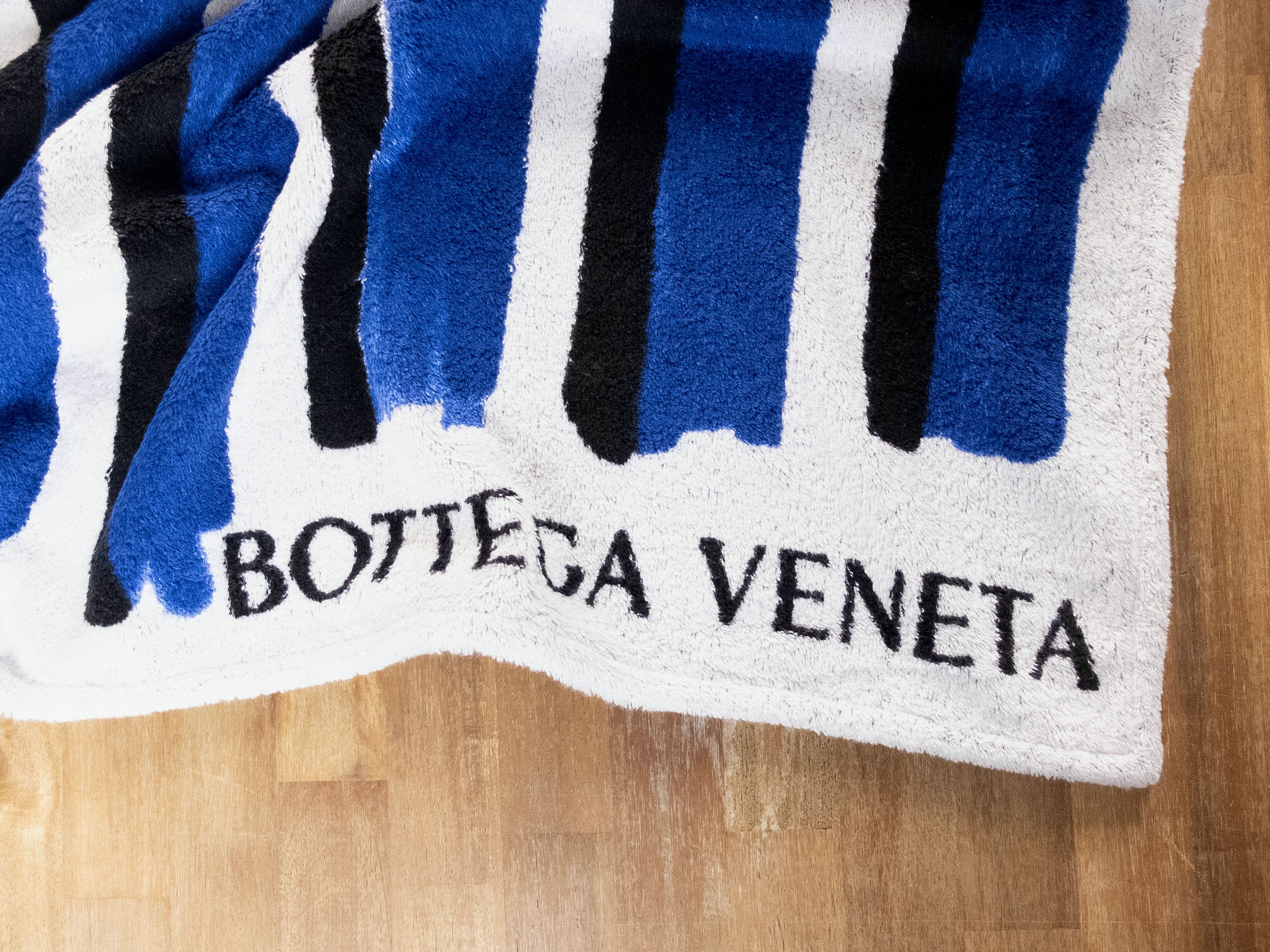 Bottega Veneta BOTTEGA VENETA white blue & black beach towel q Size ONE SIZE - 4 Thumbnail