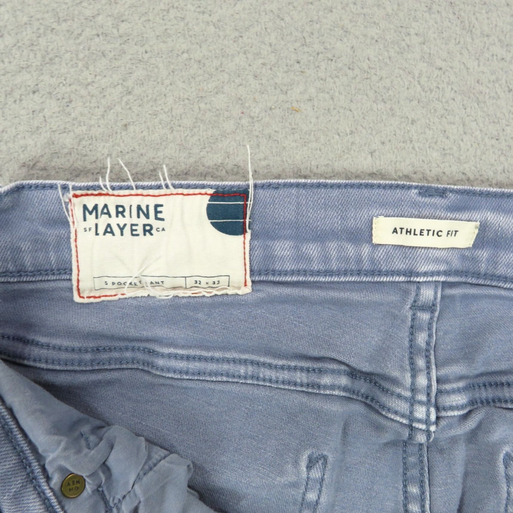 Marine Layer Marine Layer Athletic Fit 5 Pocket Twill Pant Mens Blue Denim Jeans 32x32 Sh Size US 32 / EU 48 - 6 Thumbnail