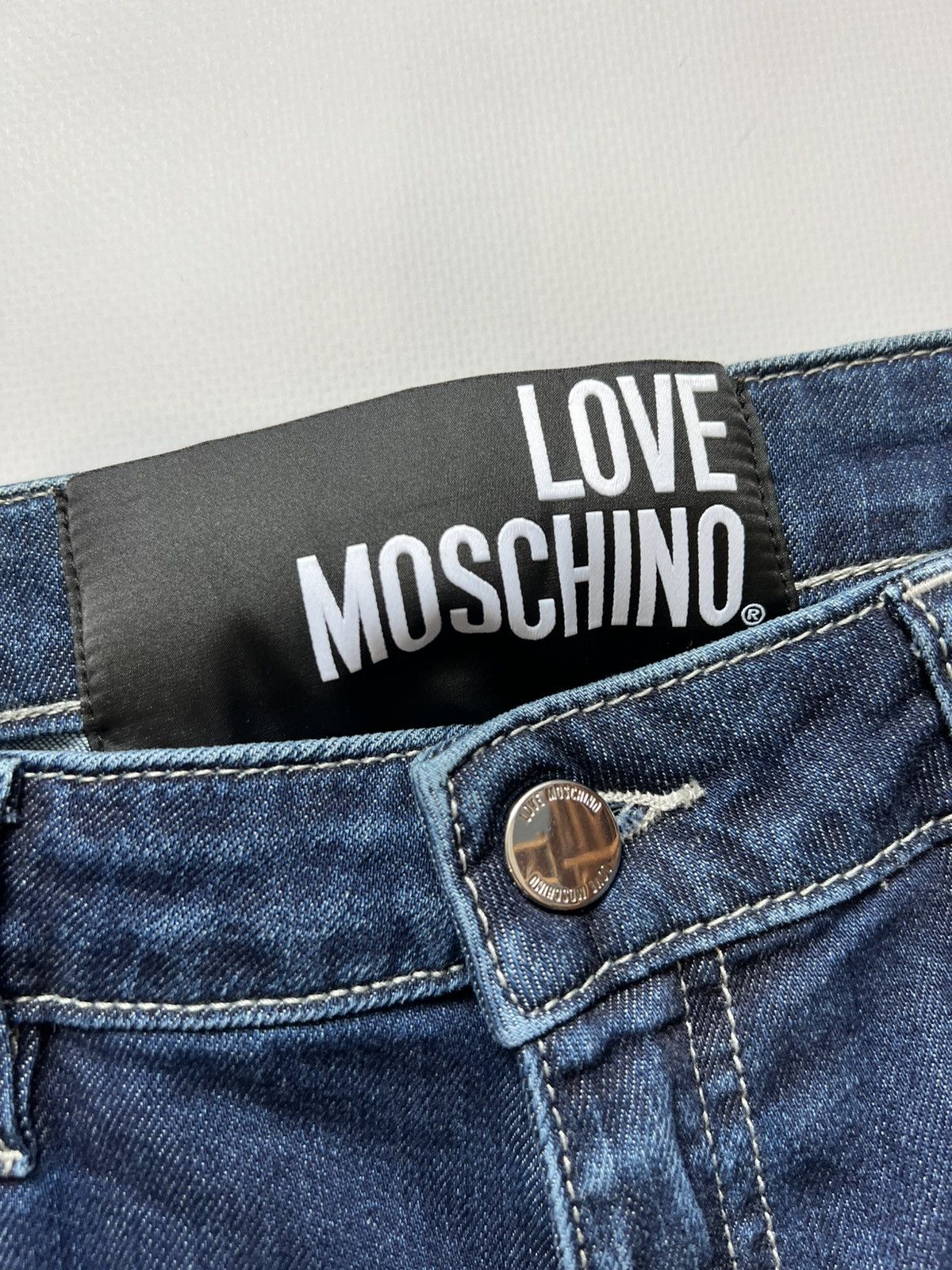 Love Moschino Love Moschino Blue Pants Denim Jeans Womens Size 31" - 9 Thumbnail