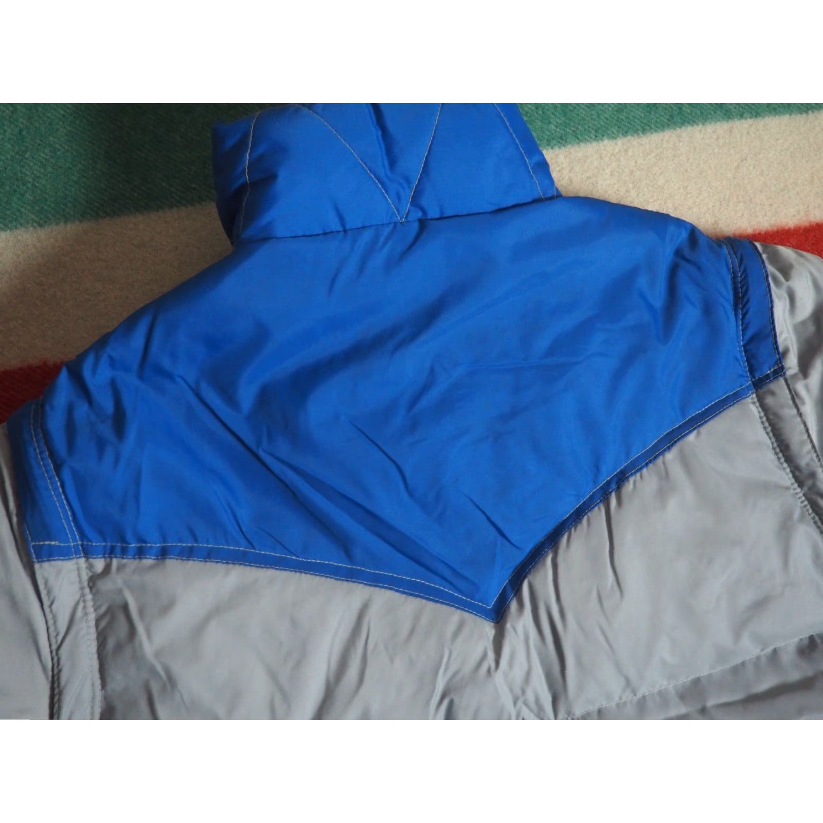 Vintage VTG Ski Daddle Down Puffer Jacket Men M - 70s 80s Gray Blue Lodge Zip Snap Daddle Down Jacket, Casual, Vintage Outerwear, 1970s Size US M / EU 48-50 / 2 - 4 Thumbnail