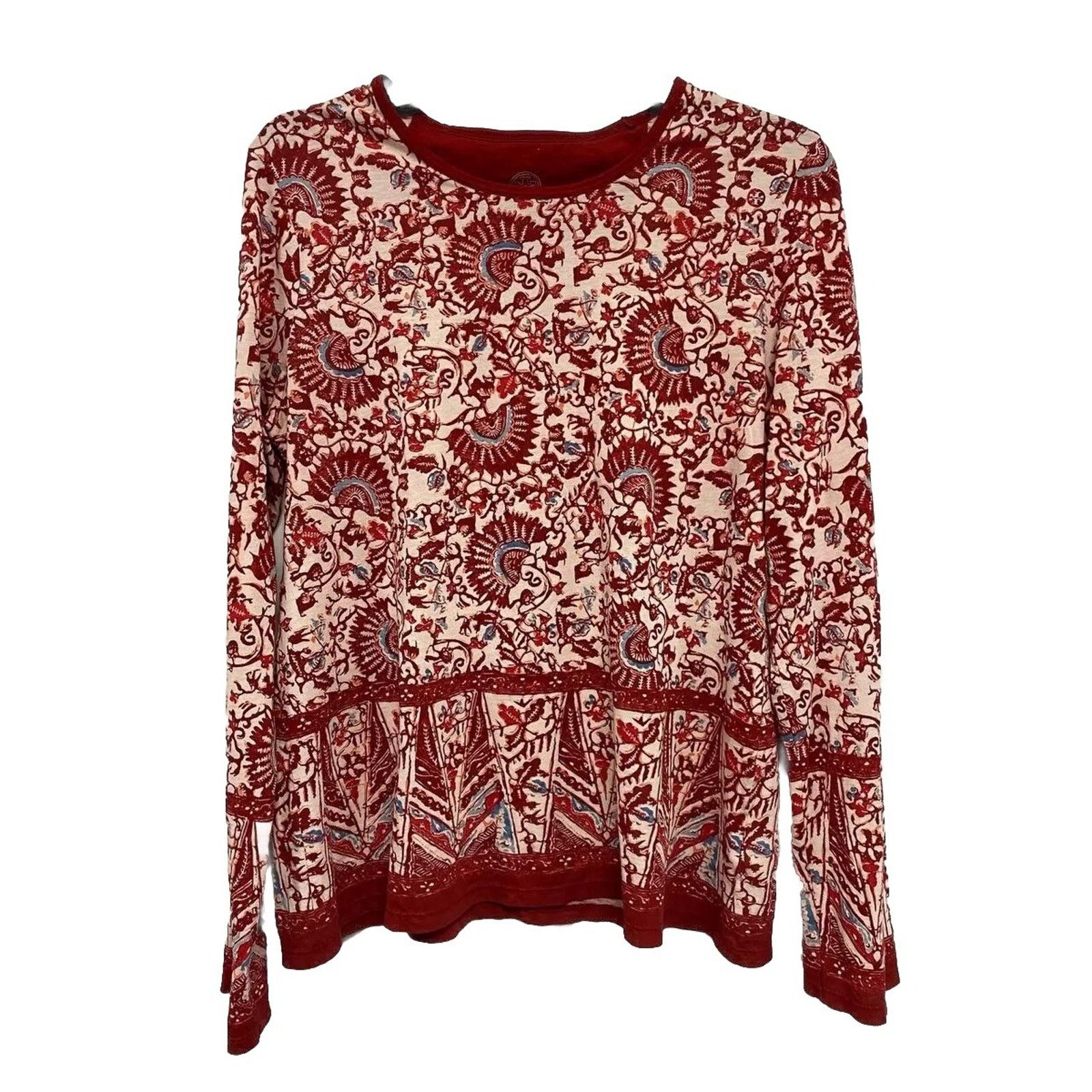 Tory Burch Tory Burch Floral Print Crew Neck top Pima Cotton M A001418 Size M / US 6-8 / IT 42-44 - 1 Thumbnail
