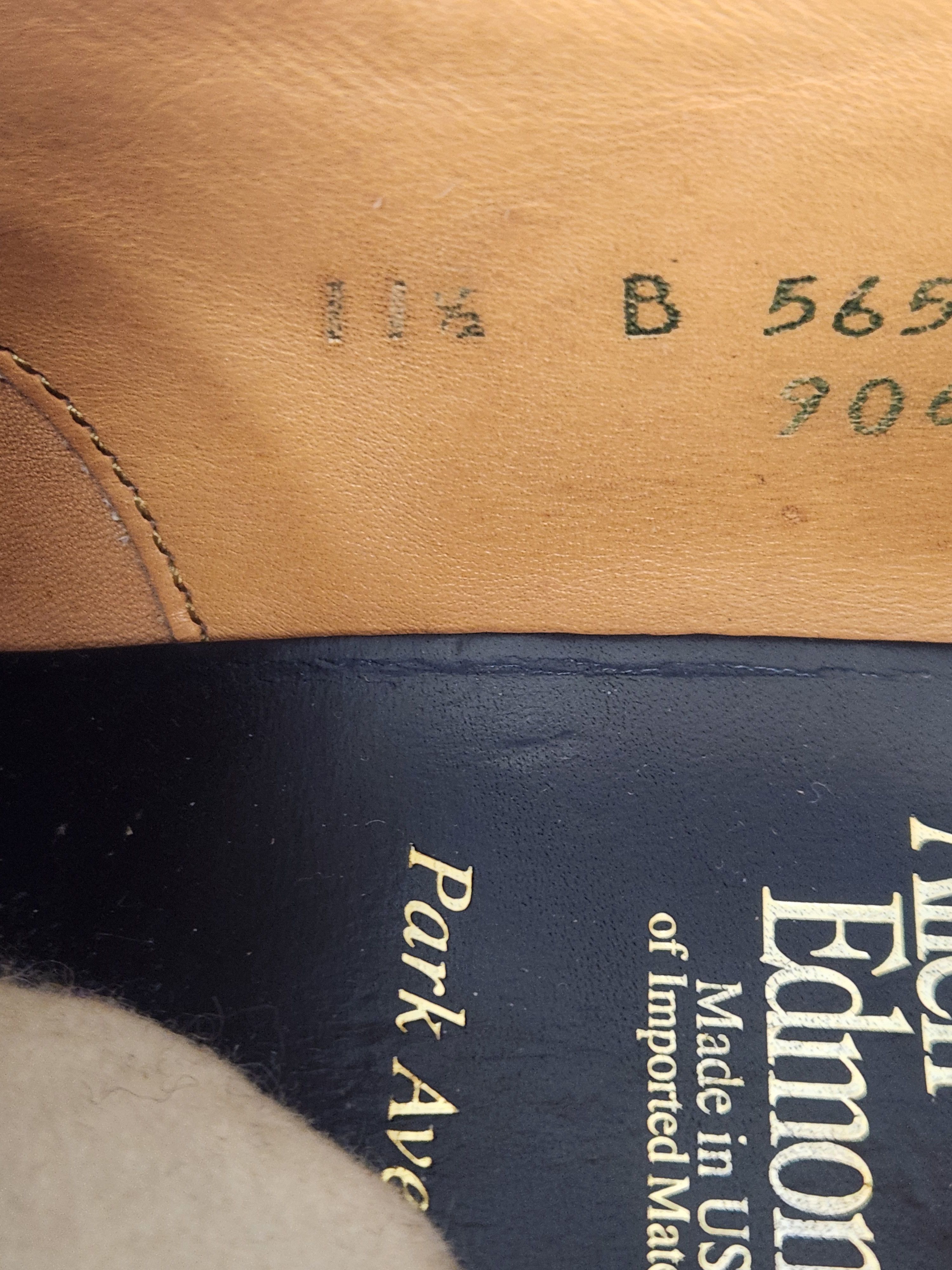 Allen Edmonds PARK AVENUE CAPTOE Size US 11.5 / EU 44-45 - 8 Thumbnail