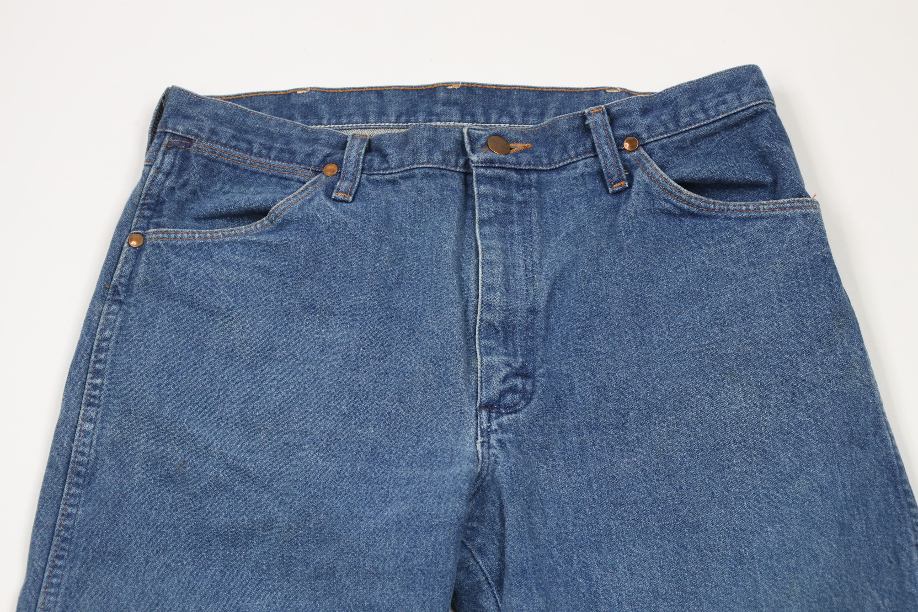 Vintage × Wrangler Vintage 90s Wrangler Leg Western Denim Jeans USA Blue Size US 34 / EU 50 - 2 Thumbnail