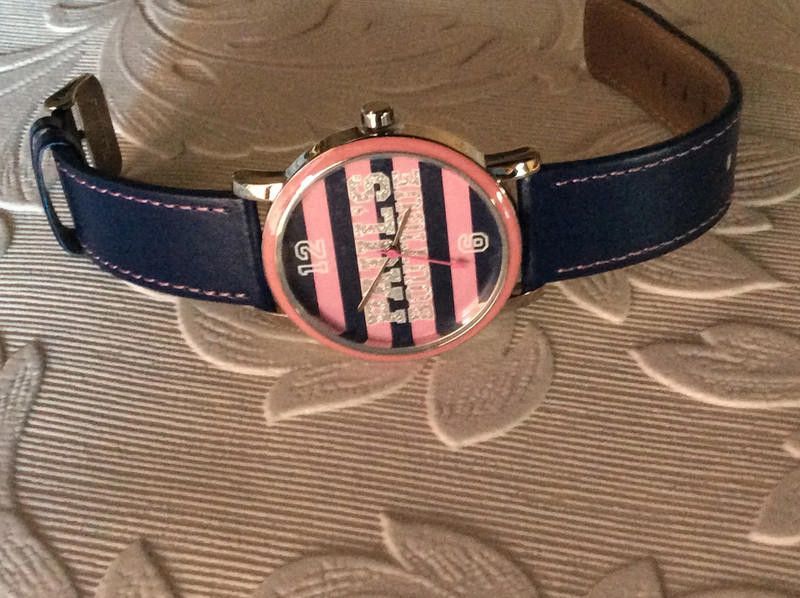 Designer Paul's Boutique Pink blue dial blue leather strap watch Size ONE SIZE - 10 Thumbnail
