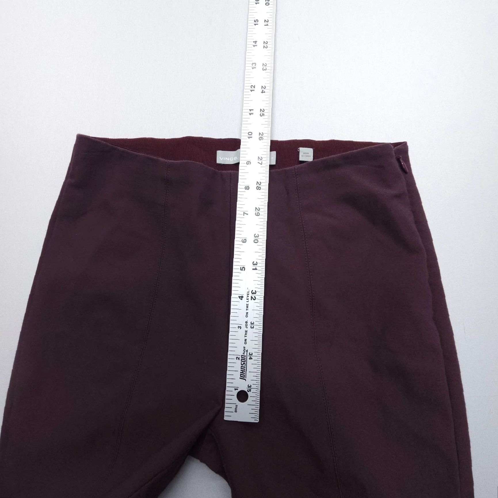 Vince Vince Front Seam Legging in Black Cherry Size Small Stretch Career Office Italy Pants Women S Slim Ankle Red USA eyeing Vintage N/A Size 28" / US 6 / IT 42 - 5 Thumbnail