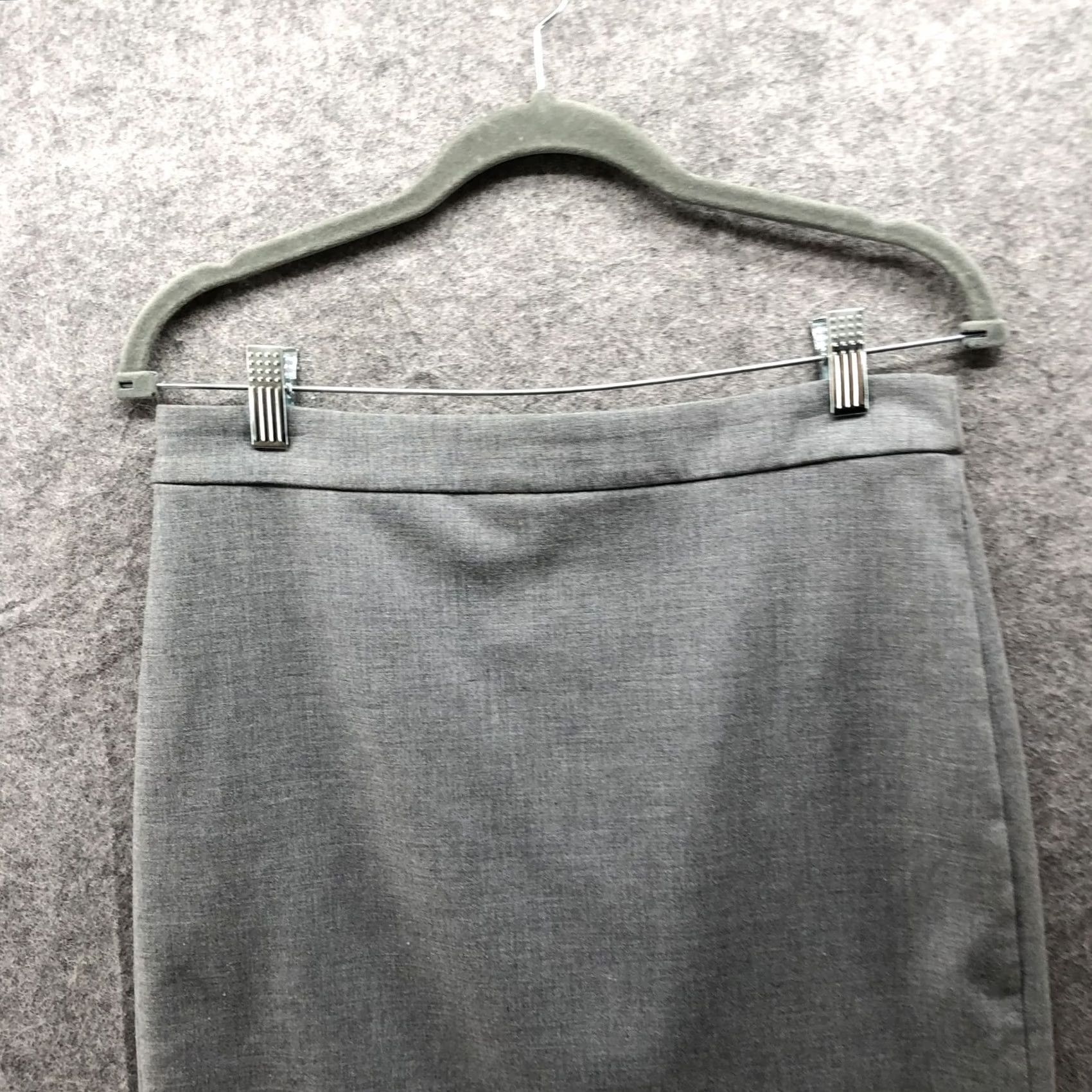 J.Crew J. Crew No. 2 Pencil Skirt Womens 2 Gray Stretch Back Slit Career Office Size 26" / US 2 / IT 38 - 3 Thumbnail