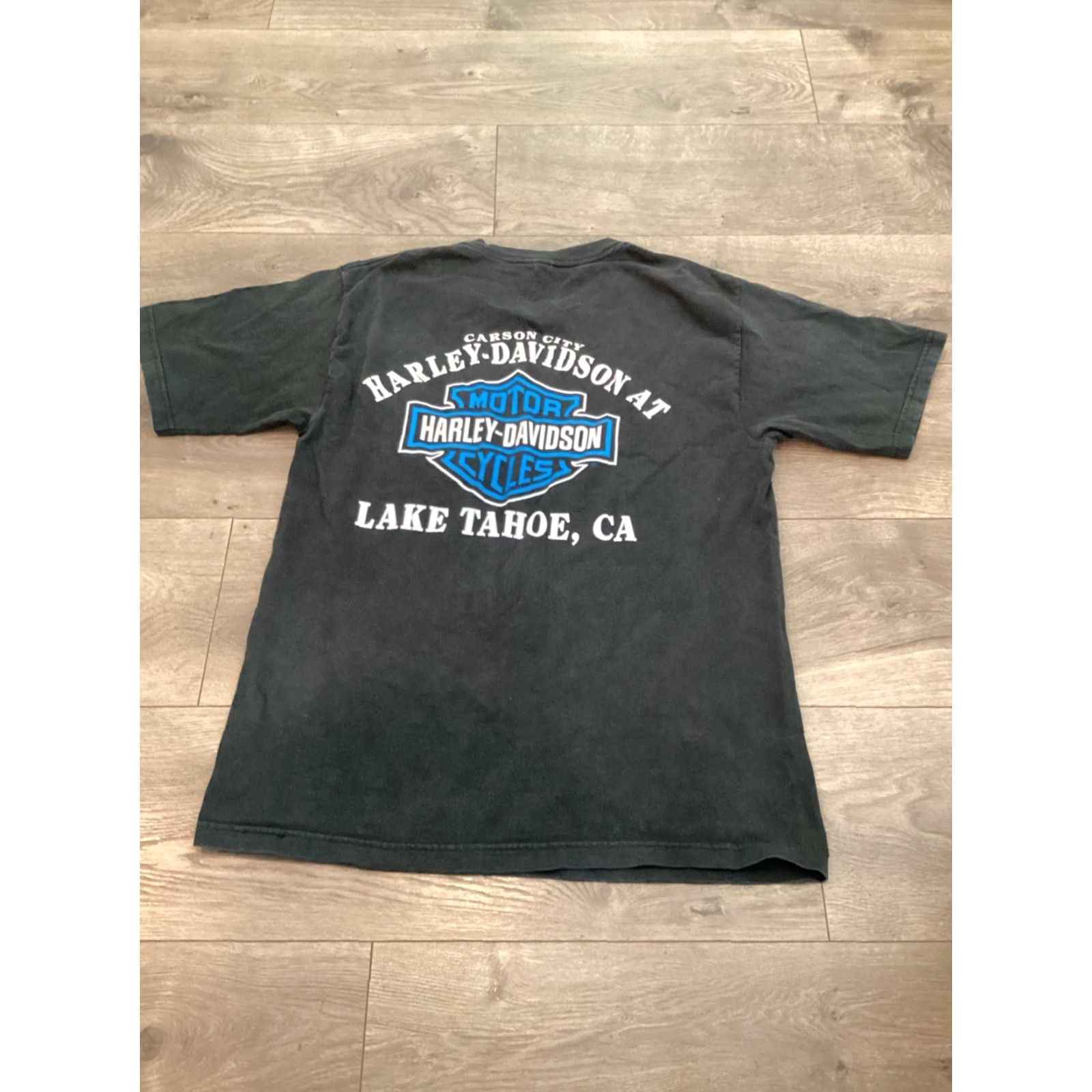 Harley Davidson Harley-Davidson T-Shirt Lake Tahoe Biker Blue Crew Neck Short Sleeve Men’s Large Size US L / EU 52-54 / 3 - 6 Thumbnail