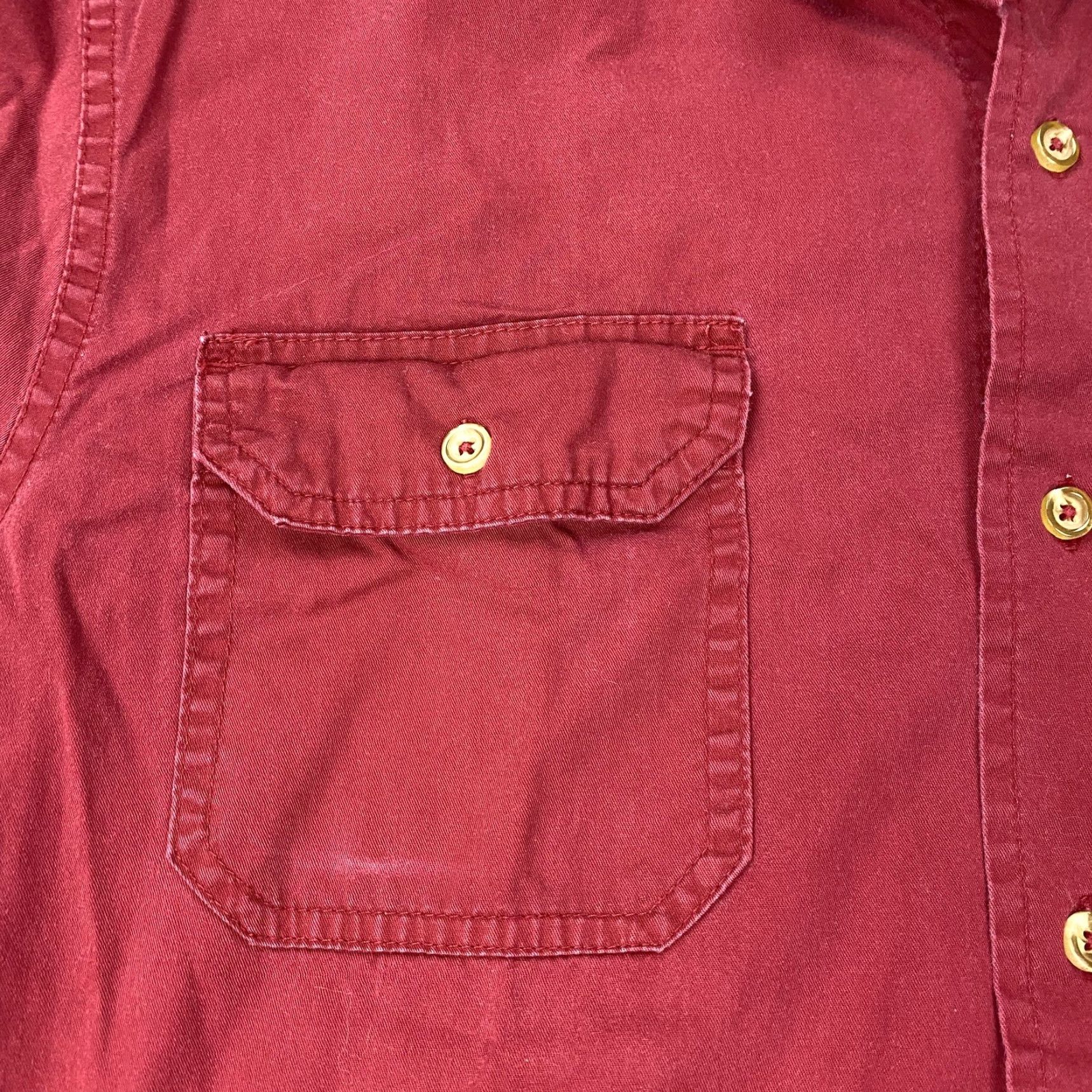 Wrangler VINTAGE Wrangler Red Button-Up Shirt Men's Large Cotton Casual Workwear Size US L / EU 52-54 / 3 - 2 Thumbnail