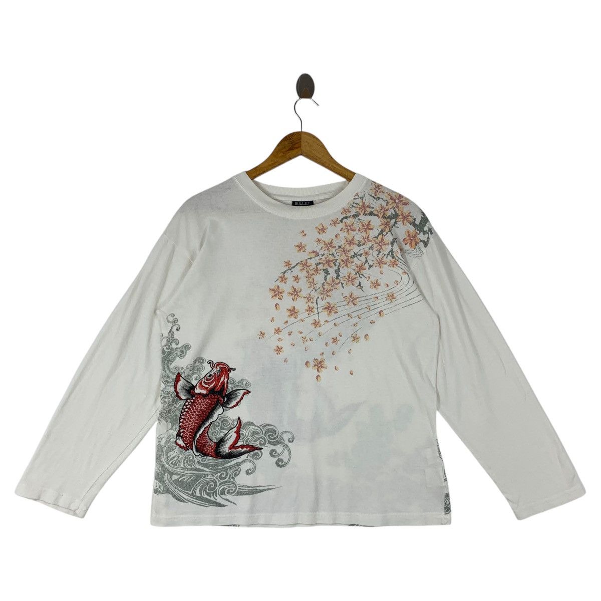 Japanese Brand Vintage BULLET NOISE koi fish big print sukajan tee Size US L / EU 52-54 / 3 - 2 Thumbnail