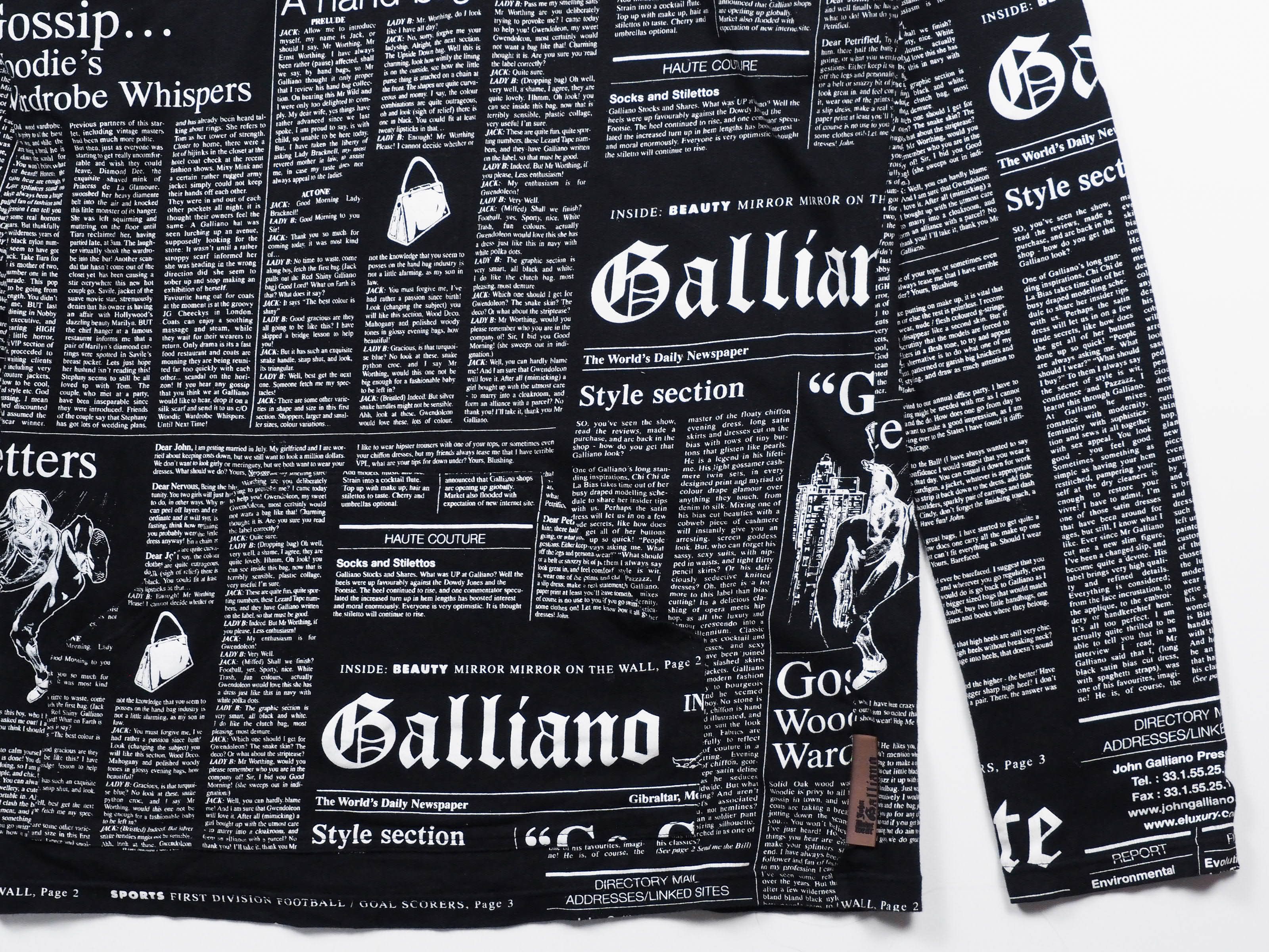 John Galliano John galliano newspaper print Size US M / EU 48-50 / 2 - 6 Thumbnail