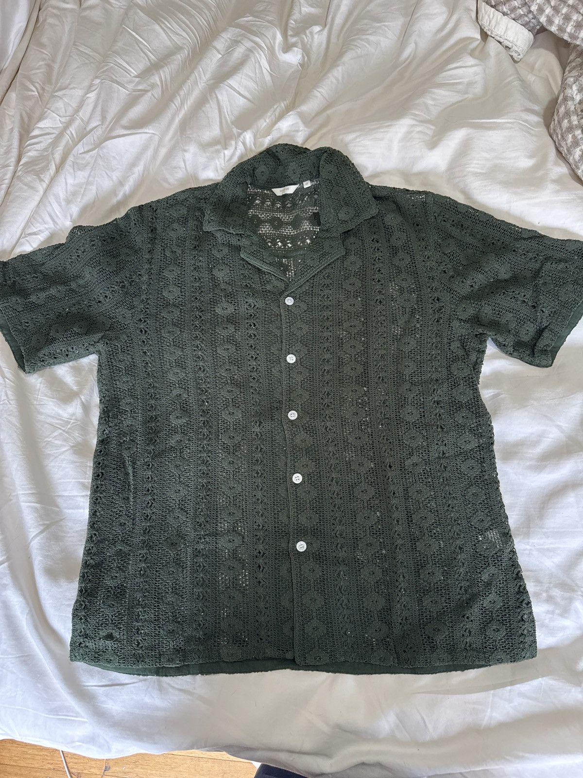 Aime Leon Dore ALD Crochet Knit Button Up Size US M / EU 48-50 / 2 - 1 Thumbnail