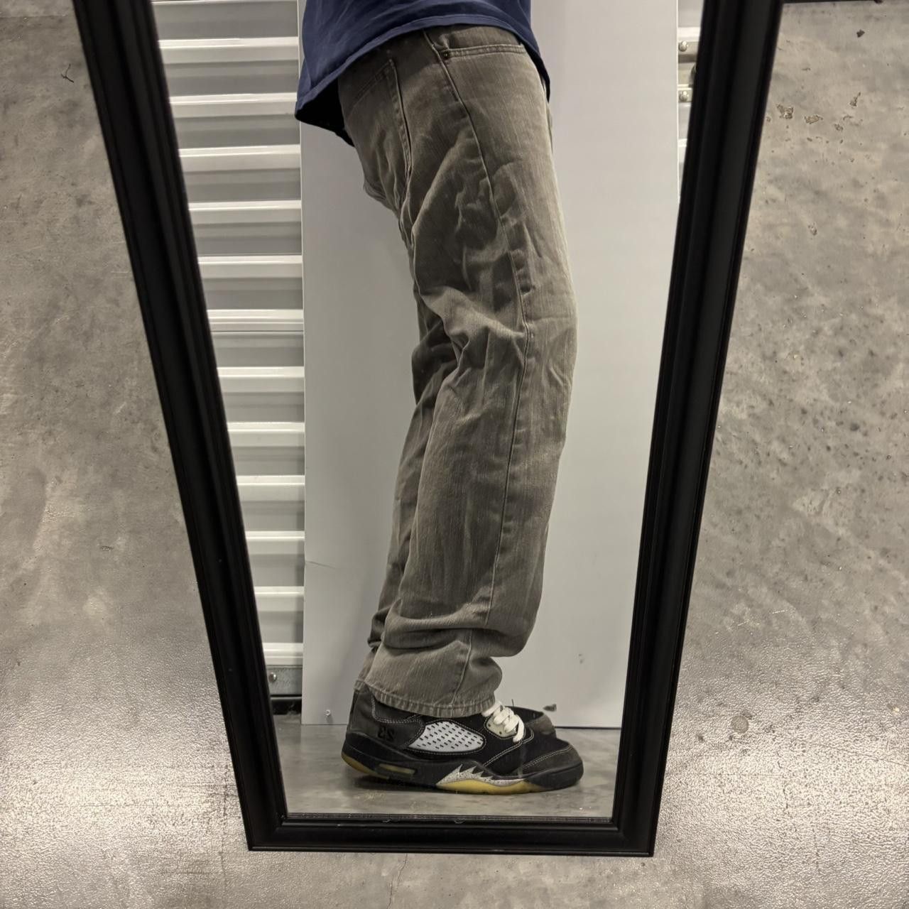 Japanese Brand × Vintage Crazy Vintage Y2K/2000s Grunge Faded Grey Streetwear Denim Jeans! Size US 31 - 2 Thumbnail