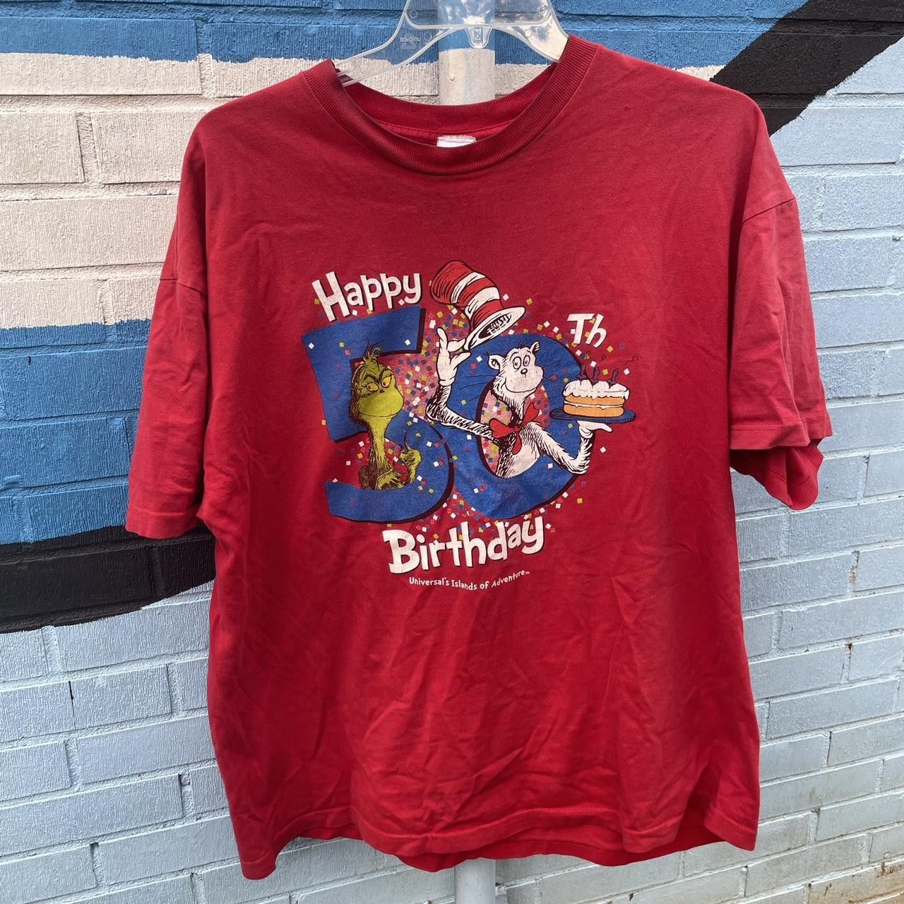 Universal Studios × Vintage Y2K Dr. Seuss Double Sided movie shirt Grinch Cat in Hat Size US XXL / EU 58 / 5 - 3 Thumbnail