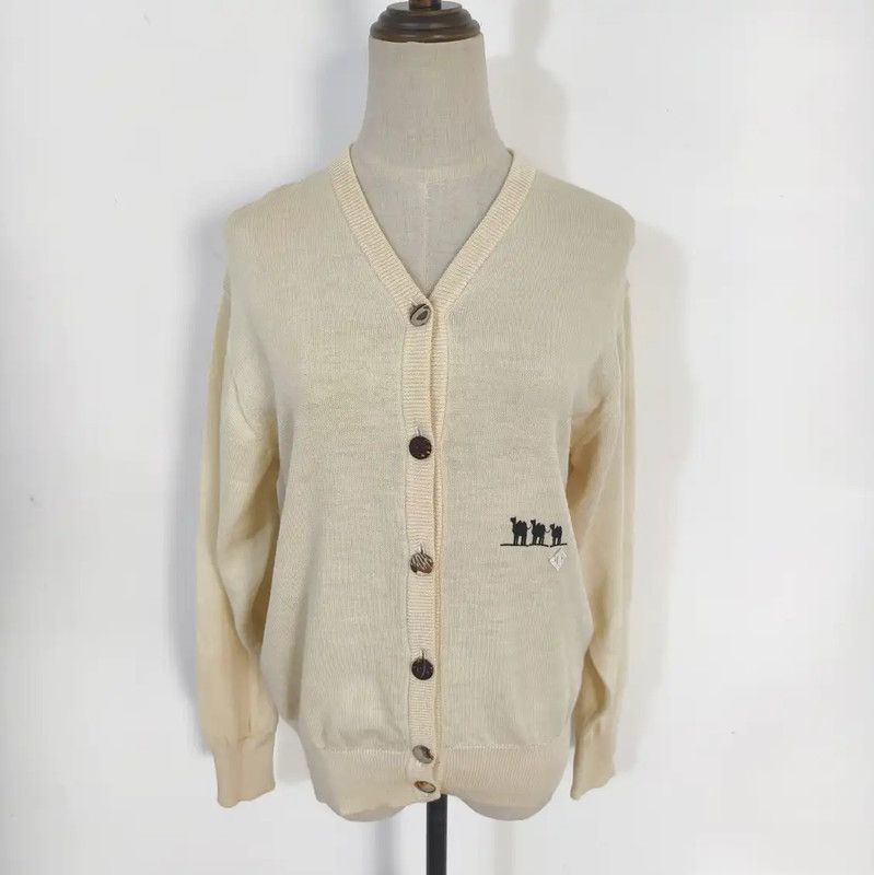 Dior Dior Beige Wool Long Sleeve Cardigan for Women 0089 Size M / US 6-8 / IT 42-44 - 1 Thumbnail