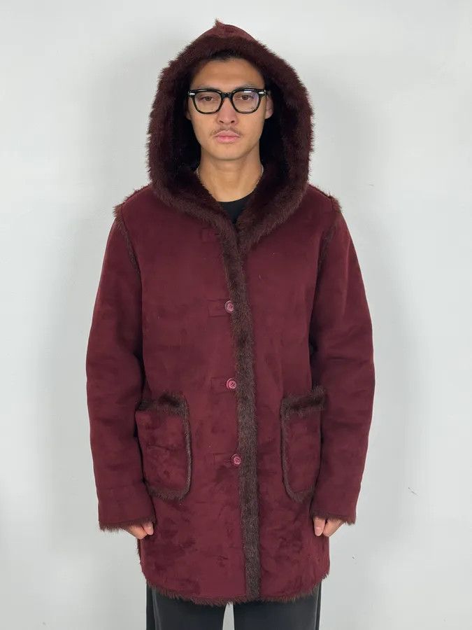 Balmain 2000s Balmain Red Reversible Faux Fur Coat Size US M / EU 48-50 / 2 - 2 Thumbnail