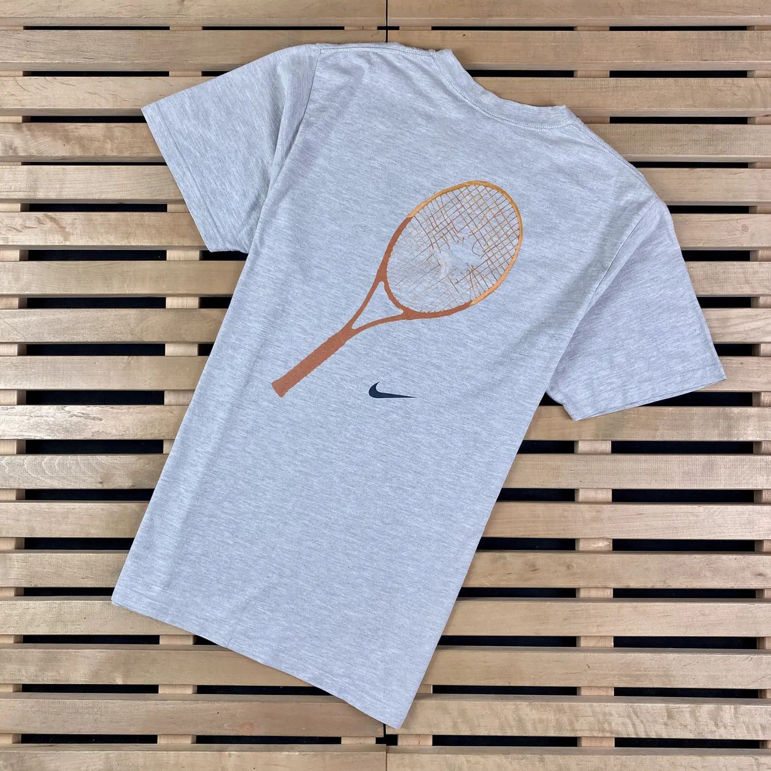 Nike Men’s Vintage T-Shirt Nike Tennis Big Print Gray Size M Size US M / EU 48-50 / 2 - 1 Thumbnail