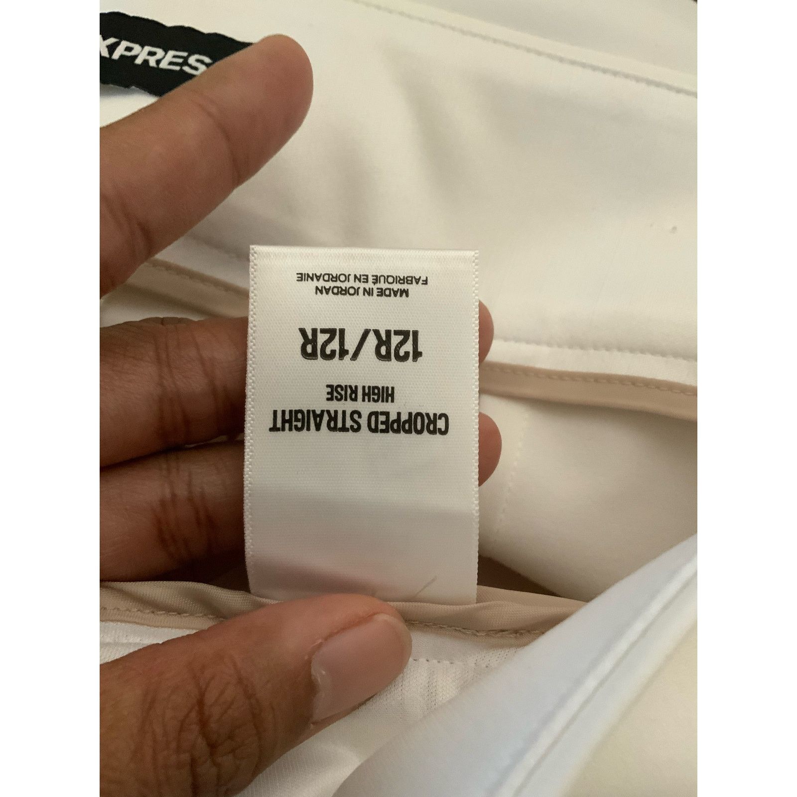 Express Express High Waisted White Baggy Pleated Wide Leg Jeans Size 34" / US 12 / IT 48 - 3 Thumbnail