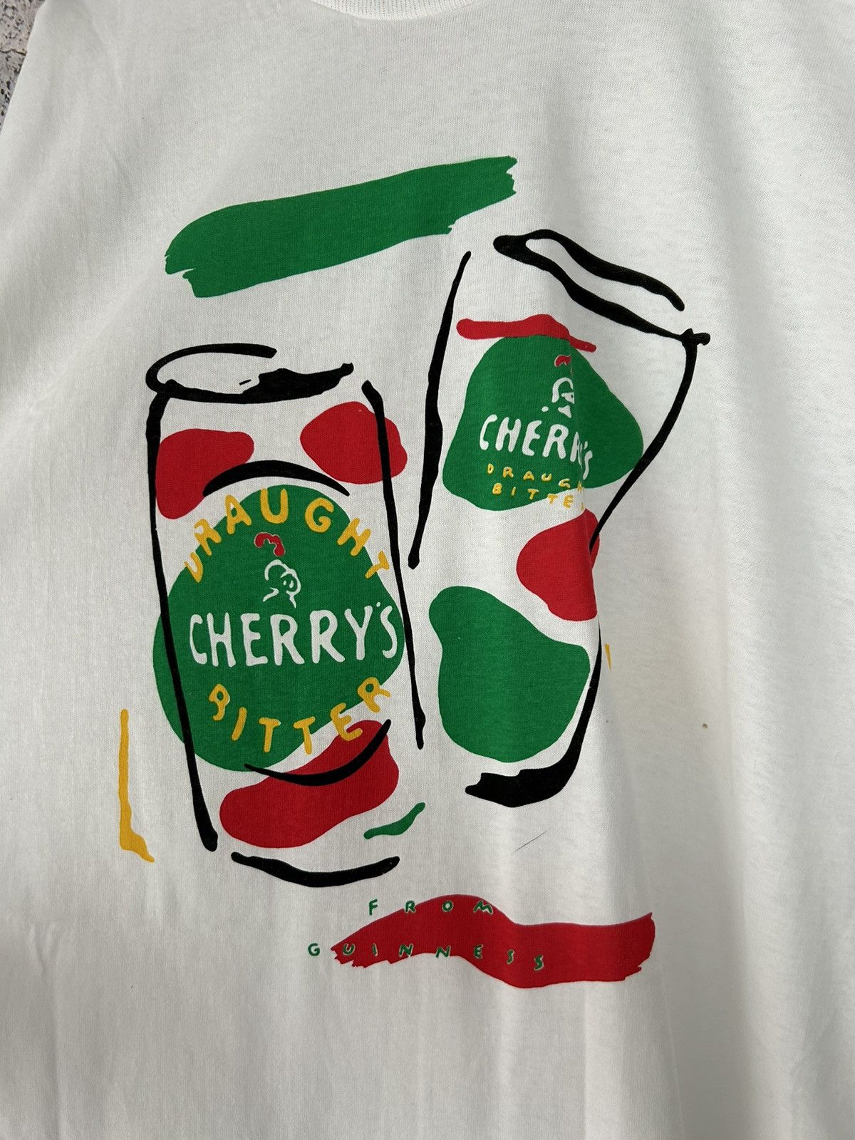 Band Tees Vintage Cherrys Beer Promo Graphic Tee Single Stitch 90s Size US XL / EU 56 / 4 - 3 Thumbnail