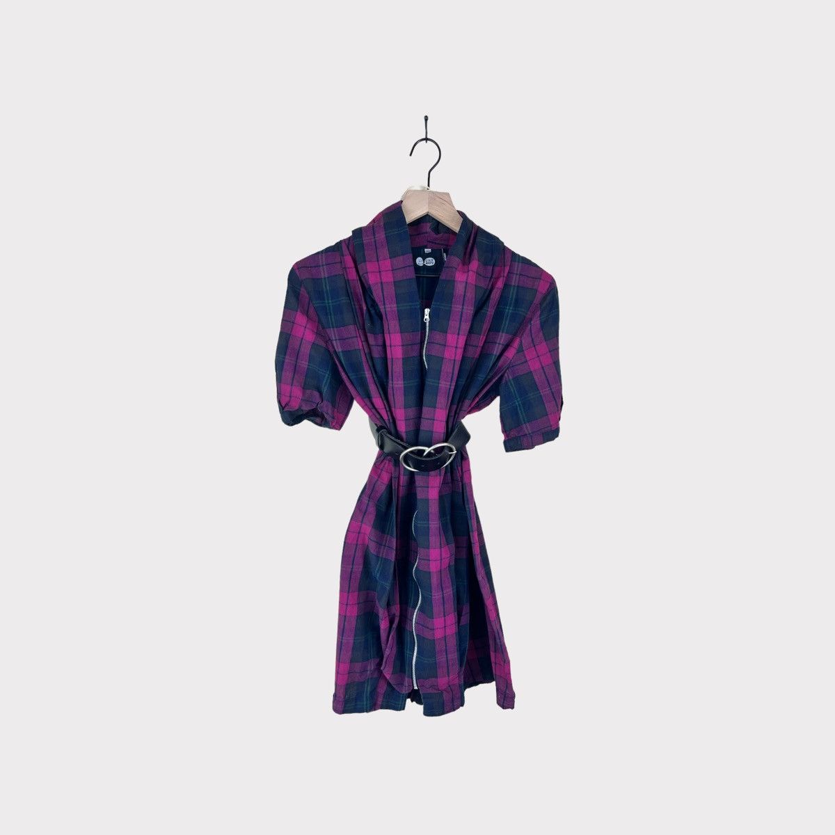 Cheap Monday × Vintage Vintage 2000's Cheap Monday Plaid Dress (belt not included) Size M / US 6-8 / IT 42-44 - 2 Thumbnail