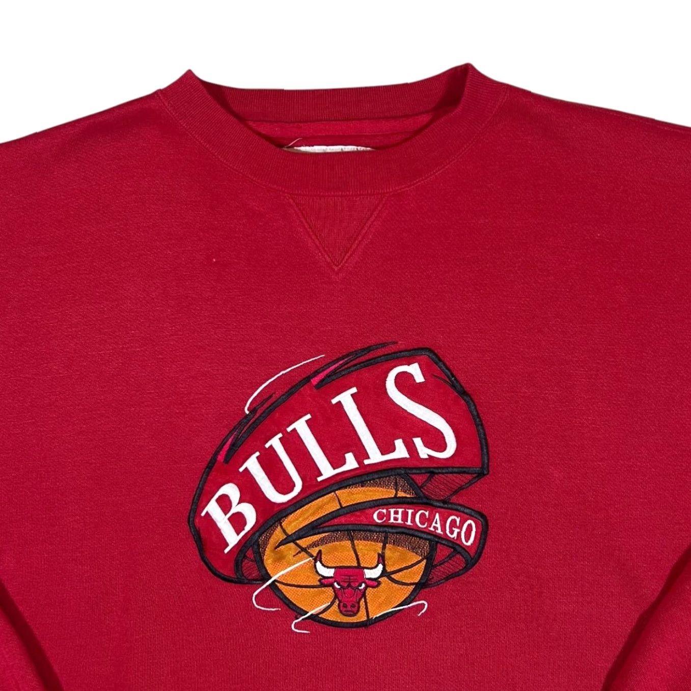 NBA VINTAGE Brandon Sportswear NBA CHICAGO BULLS Embroidered Crewneck Sweatshirt XL Men Red Basketball Logo Embroidered Size US XL / EU 56 / 4 - 2 Thumbnail