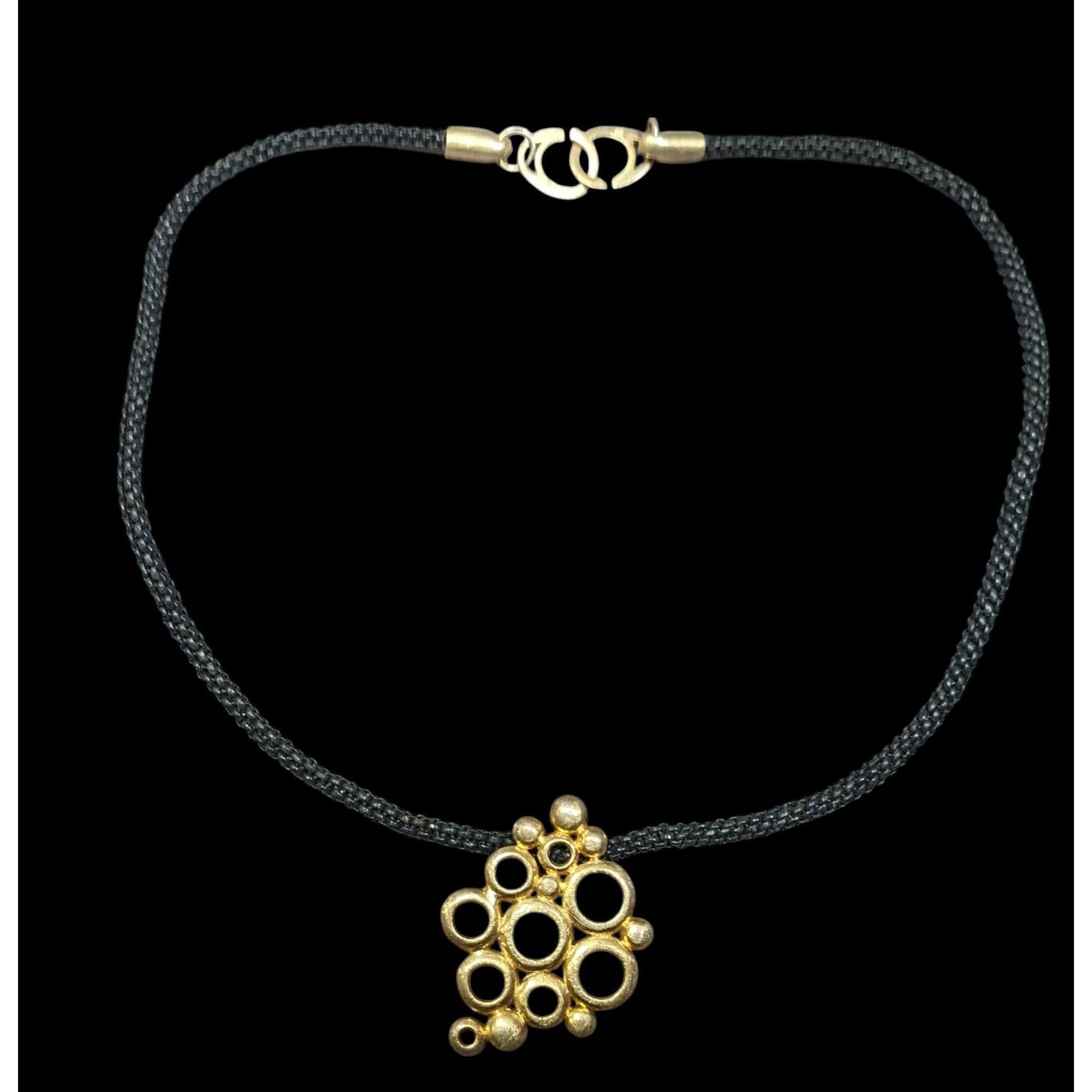 Other Unique Elegant Gold Tone Open Bubble Pendant Necklace Size ONE SIZE - 1 Thumbnail