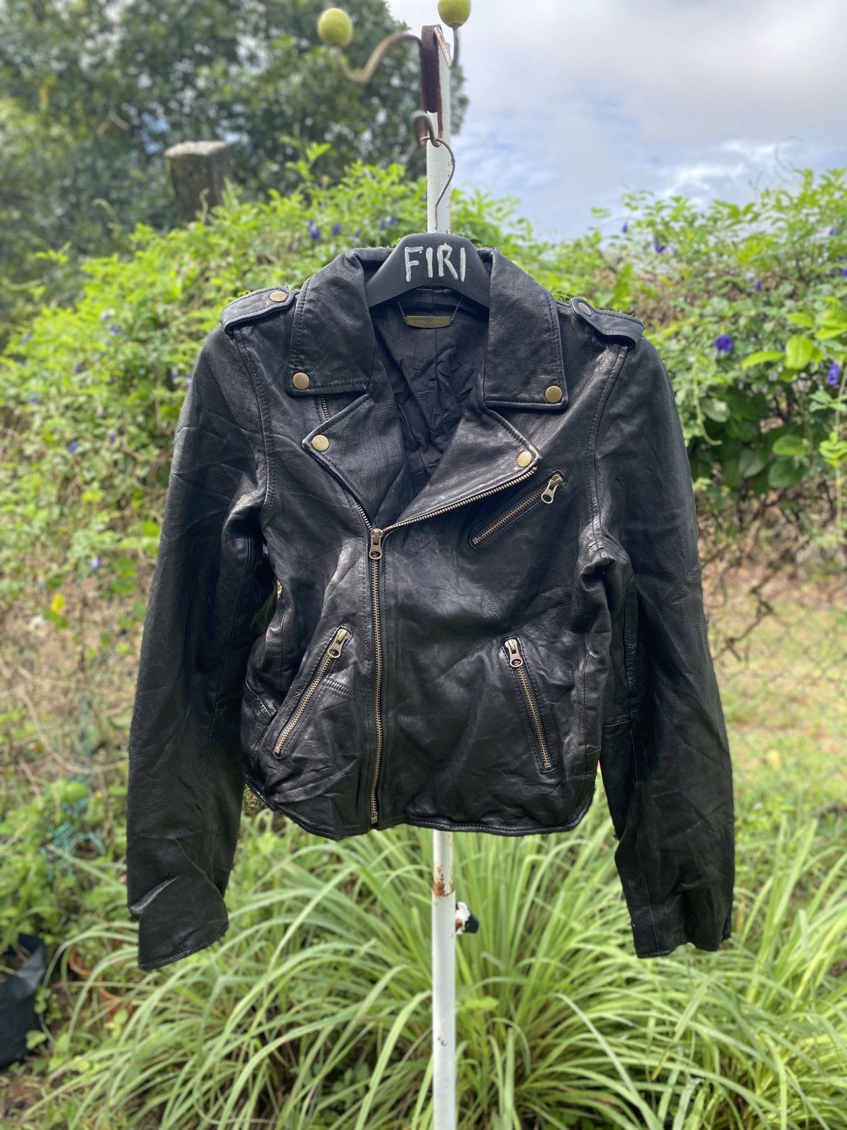 Japanese Brand Vintage Leather Biker Jacket Black Size S-Ungrid Mark Styler Size S / US 4 / IT 40 - 1 Thumbnail
