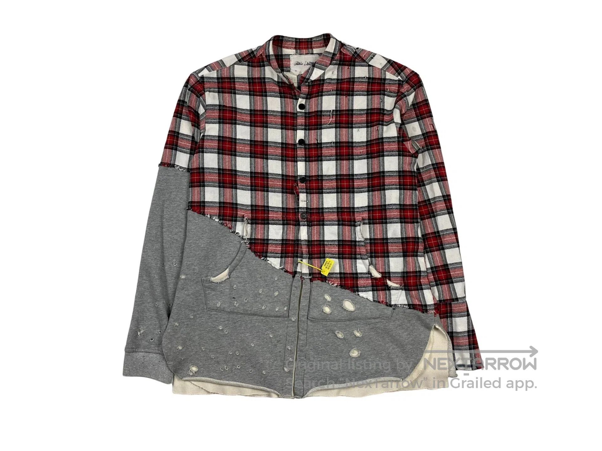 Dior Dior Distressed Plaid Patchwork Long Sleeve Open Cardigan Size US L / EU 52-54 / 3 - 1 Thumbnail
