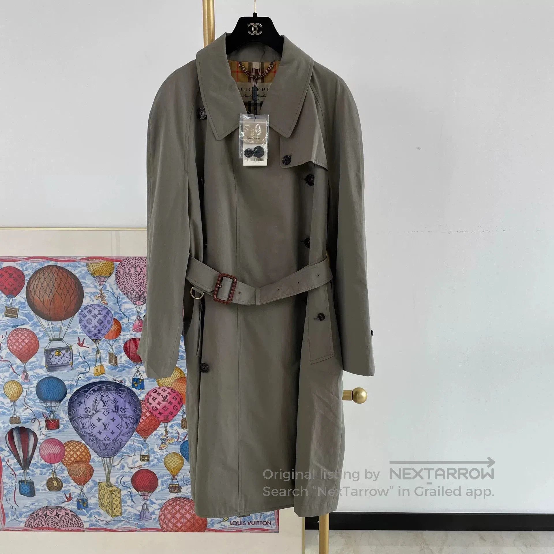 Burberry Burberry Green Trench Coat UK12. Size US M / EU 48-50 / 2 - 1 Thumbnail