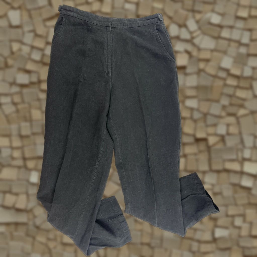 Eileen Fisher Eileen Fisher Dress Pants Women's Size Small Black Side Button Straight Leg Pants Size 28" / US 6 / IT 42 - 1 Thumbnail