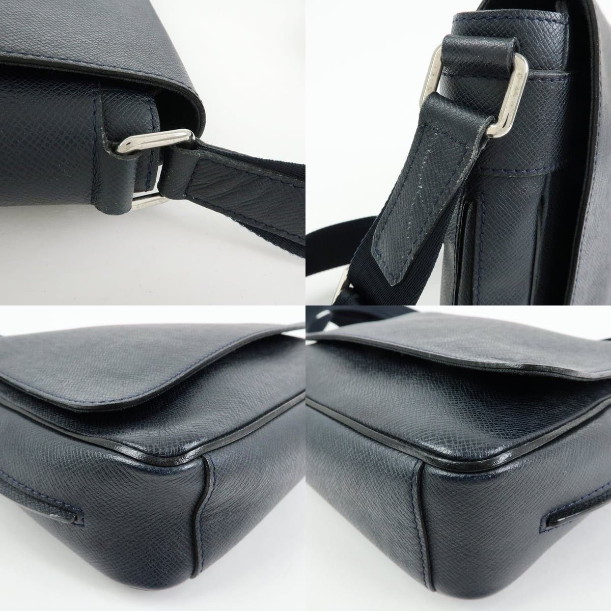 Louis Vuitton Louis Vuitton Taiga Leather Crossbody Bag Navy Size ONE SIZE - 4 Thumbnail