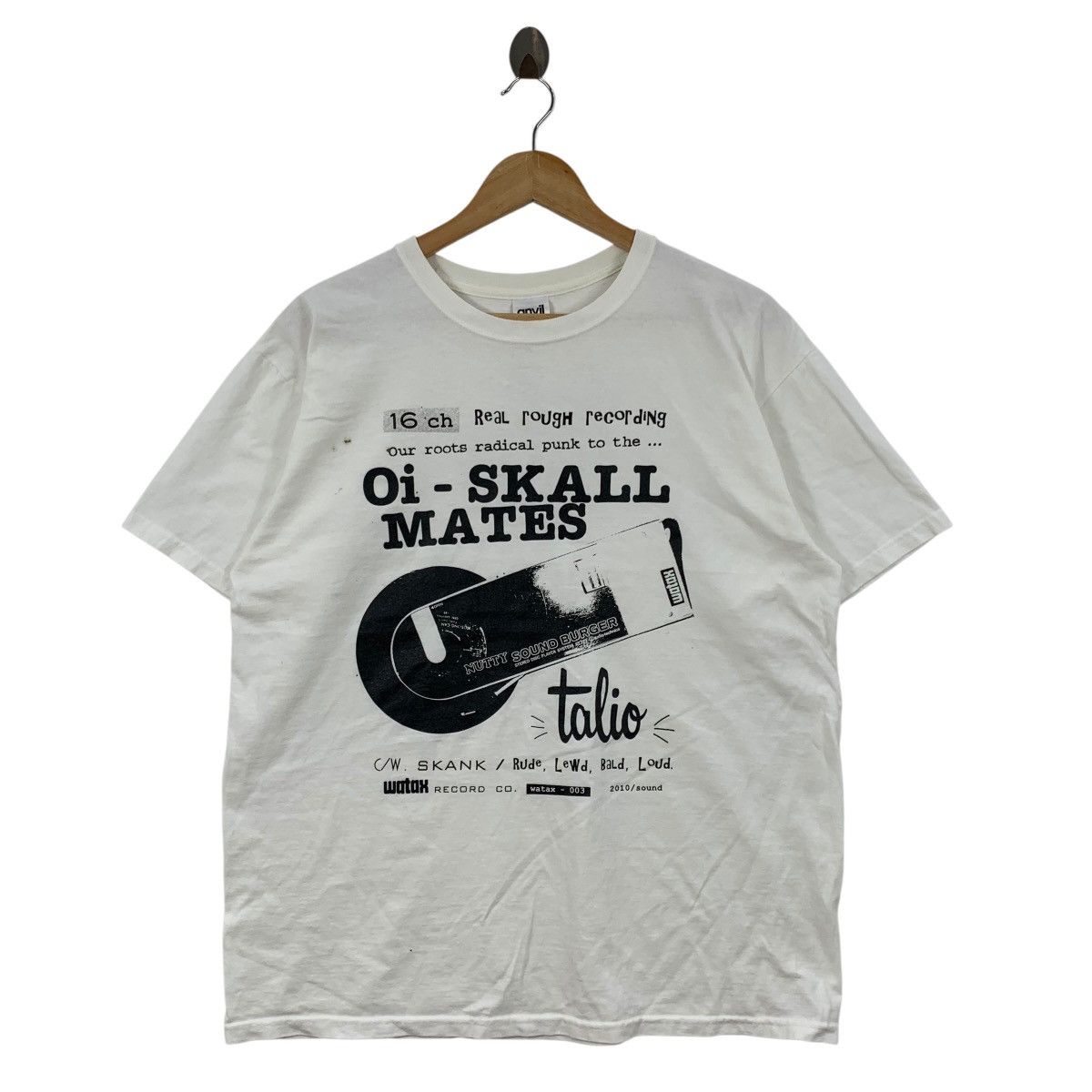 Vintage Vintage OI SKALL MATES Talio Watax Record Real Rough Tshirt Size US L / EU 52-54 / 3 - 1 Thumbnail