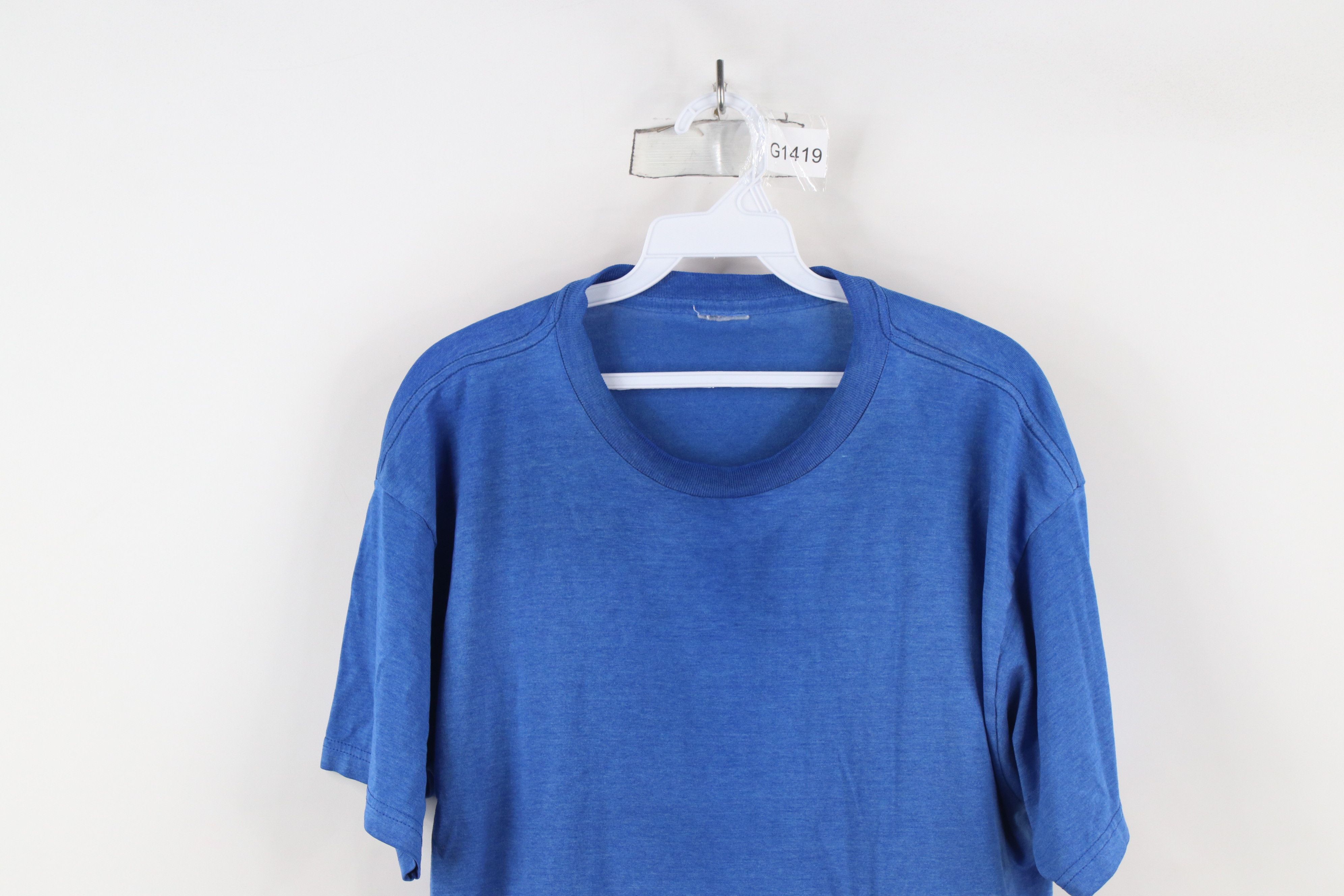 Vintage Vintage 90s Streetwear Short Sleeve T-Shirt Heather Blue Size US L / EU 52-54 / 3 - 2 Thumbnail