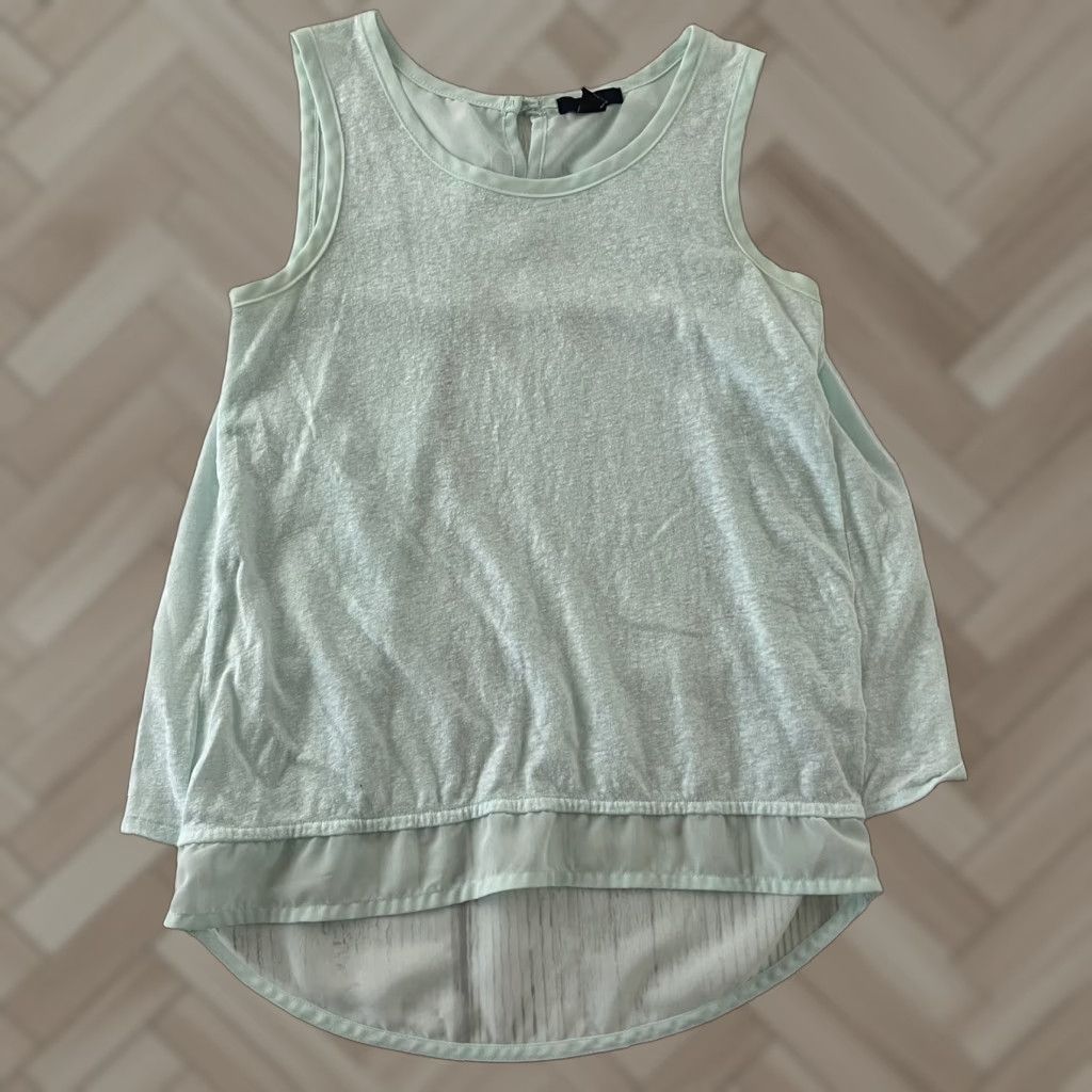 Gap VINTAGE Gap Sleeveless Tank Top Women's XS Blue Green Casual Shirt Size M / US 6-8 / IT 42-44 - 1 Thumbnail