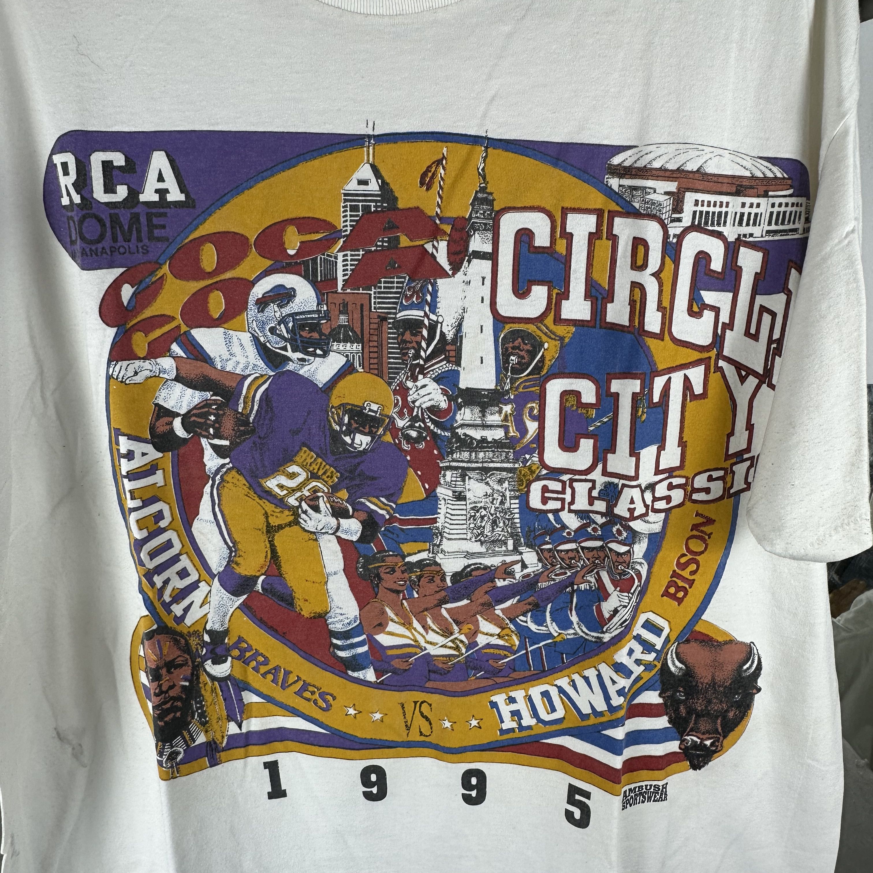 Vintage ​​​​1995 Circle City Classic College Football Braves Tee Size US XL / EU 56 / 4 - 2 Thumbnail